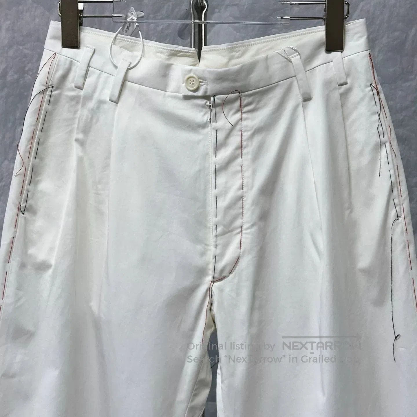 Maison Margiela Maison Margiela White Stitch Denim Trousers. Size US 40 / EU 56 - 2 Thumbnail