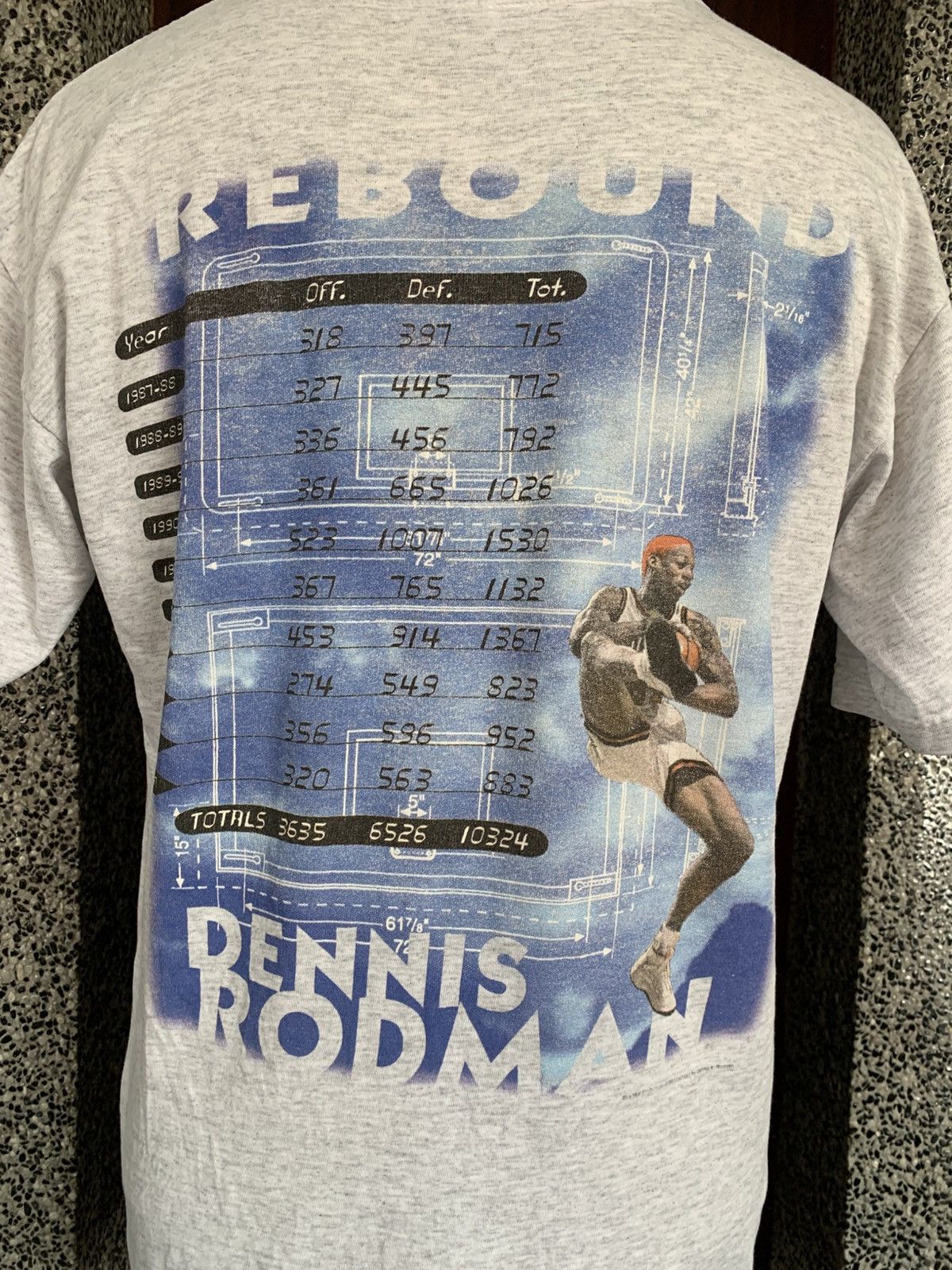 NBA Vintage 90s Dennis Rodman NBA Basketball T shirt Size US M / EU 48-50 / 2 - 2 Thumbnail