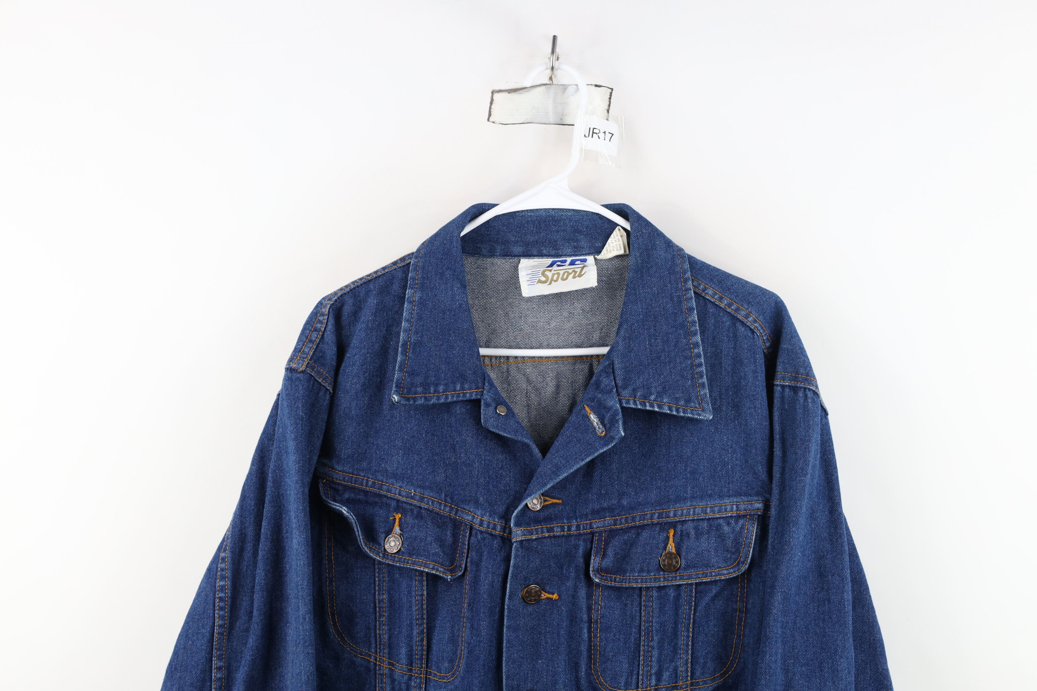Vintage Vintage 90s Streetwear Denim Jean Trucker Jacket Blue Cotton Size US XXL / EU 58 / 5 - 2 Thumbnail