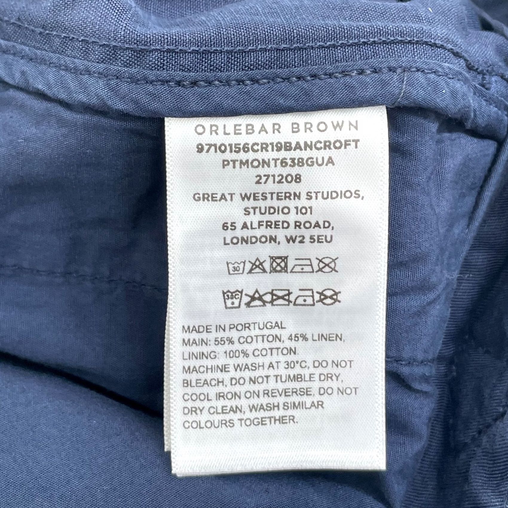 Orlebar Brown Orlebar Brown Bancroft Side Tab Shorts Men 34 Blue Linen Blend Pleated Casual Preppy Pockets 9in Inseam Mach Washable Slask Pocket Spring Summer Size US 34 / EU 50 - 7 Thumbnail