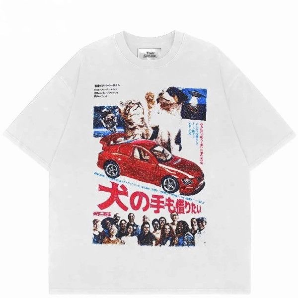 Other Streetwear Cartoon Retro Vintage Cat Car Print Size US S / EU 44-46 / 1 - 1 Thumbnail