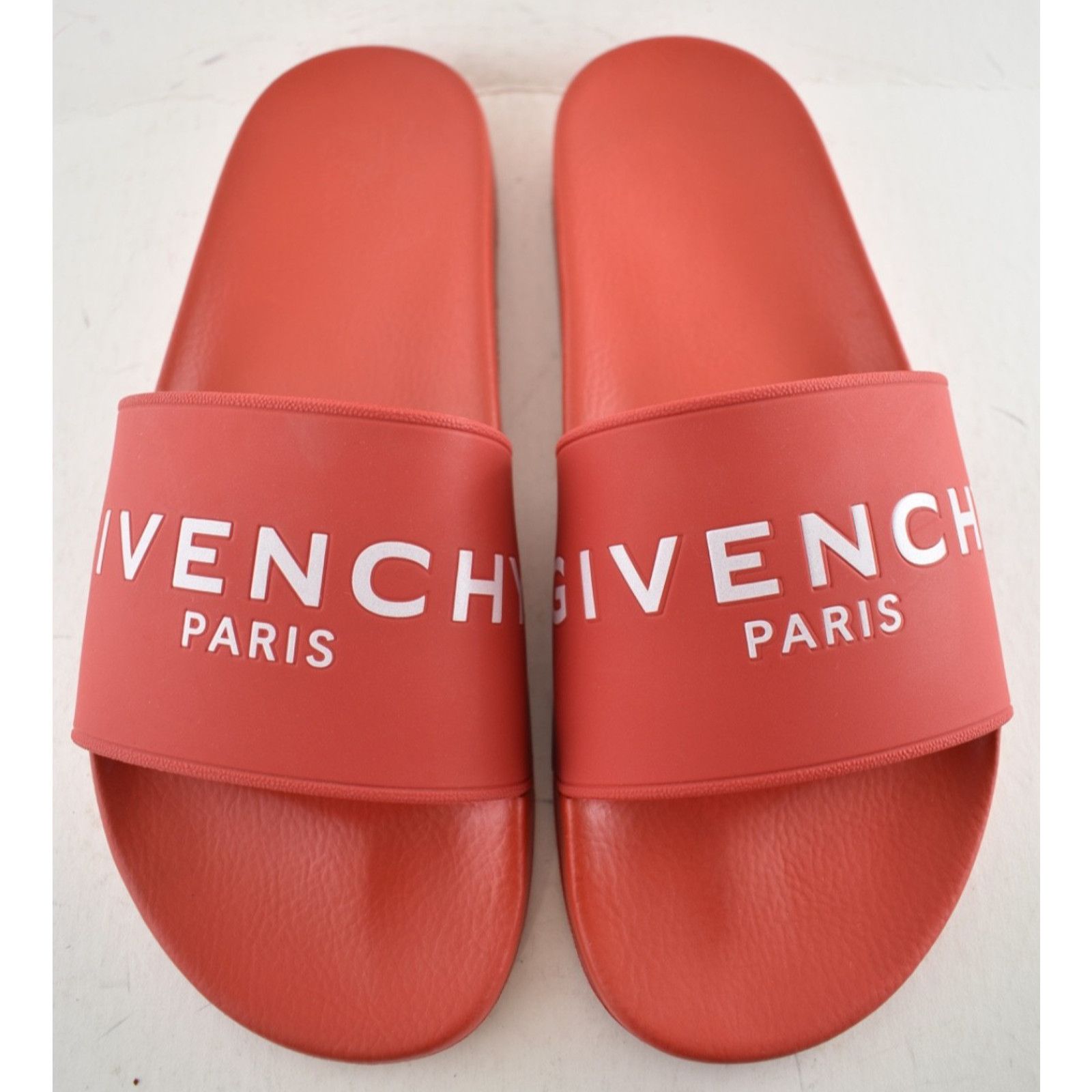 Givenchy Givenchy Paris Red White Logo Rubber Pool Slide Sandal 44 11 Size US 11 / EU 44 - 5 Thumbnail