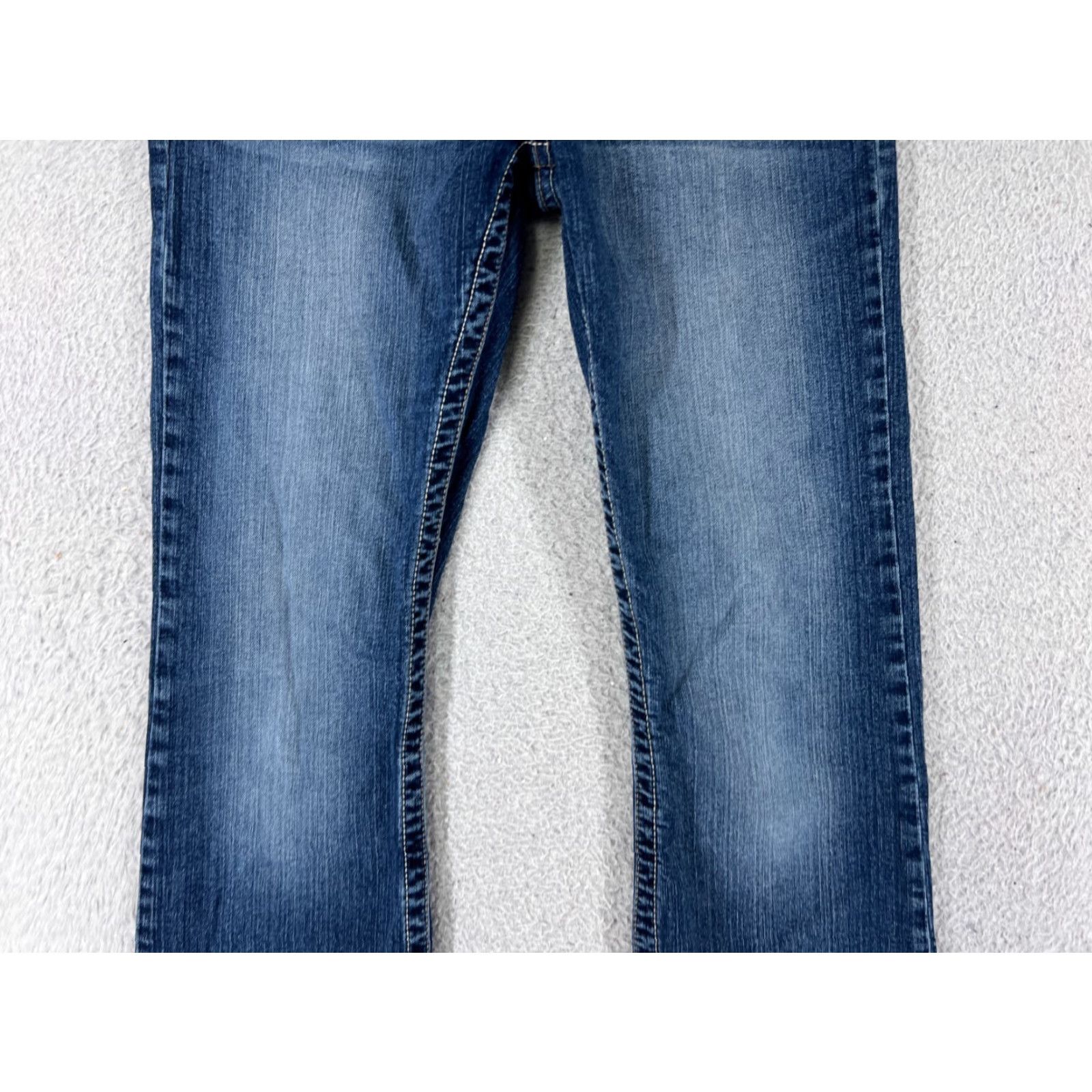 Vintage Rue 27 Blue Denim Jeans Mid Rise Boot Medium Wash Cotton Blend Women's Jeans Rue 27 Blue Denim Bootcut 5-Pocket Girls? Size 27" / US 4 / IT 40 - 6 Thumbnail