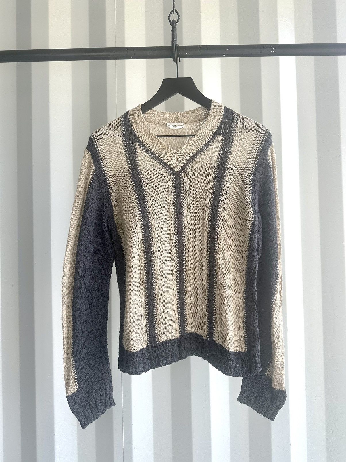Dries Van Noten 90’s Knit SweaterCotton Linen Size US M / EU 48-50 / 2 - 1 Thumbnail