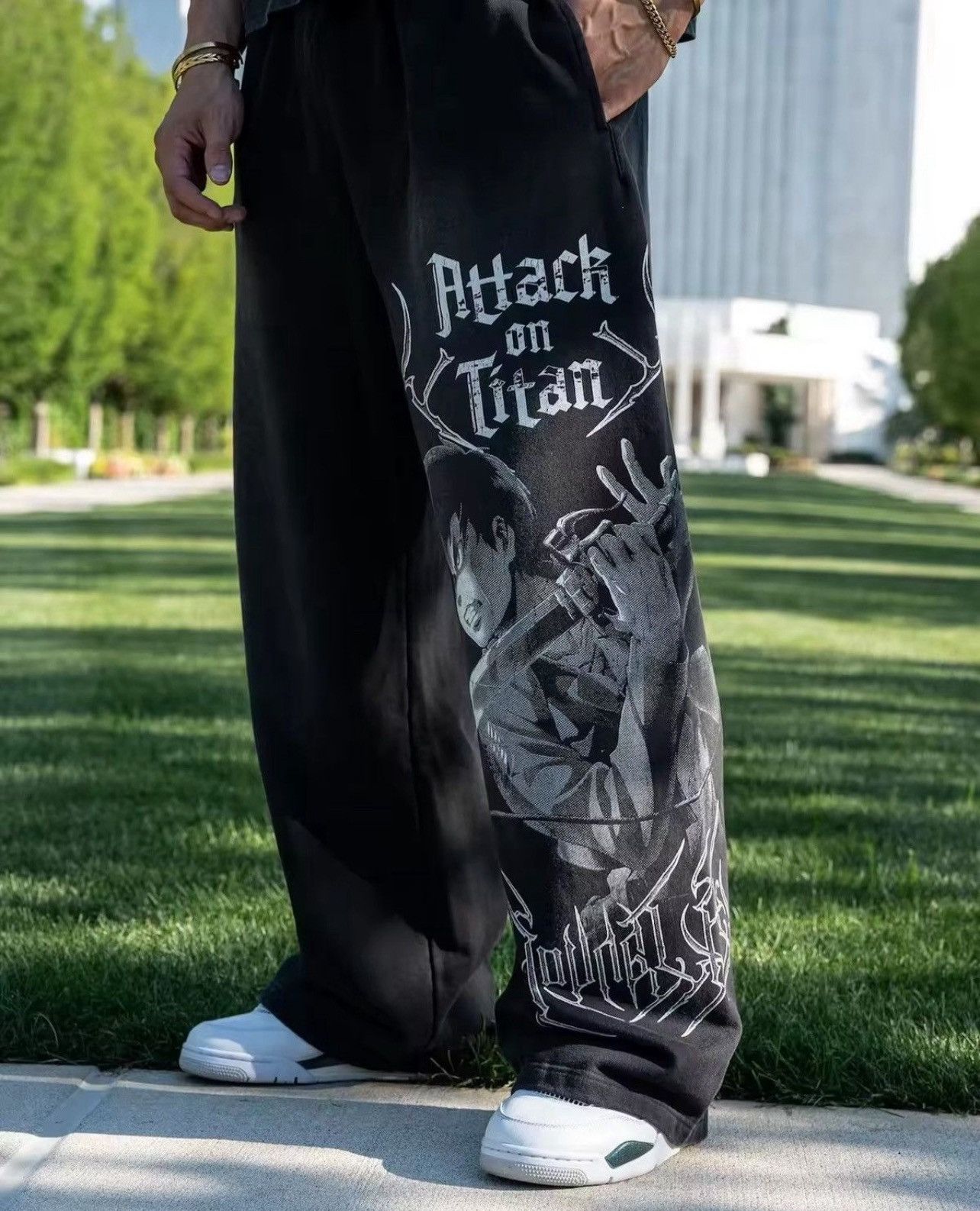Anime × Japanese Brand Anime Attack On Titan Jogger Pant Size US 29 - 2 Thumbnail