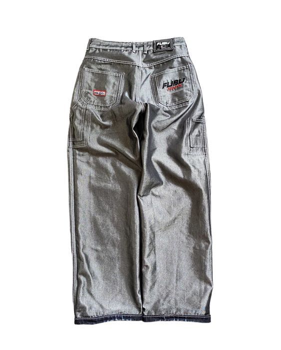 Fubu FUBU jeans shiny vintage baggy jeans silver metallic size 30 Size US 30 / EU 46 - 2 Thumbnail