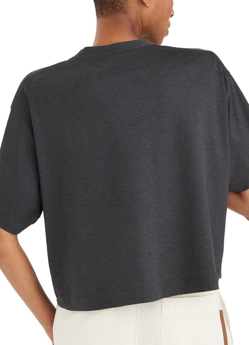 Brunello Cucinelli o1y0825 Crewneck T-Shirt in Black Size XS / US 0-2 / IT 36-38 - 4 Thumbnail