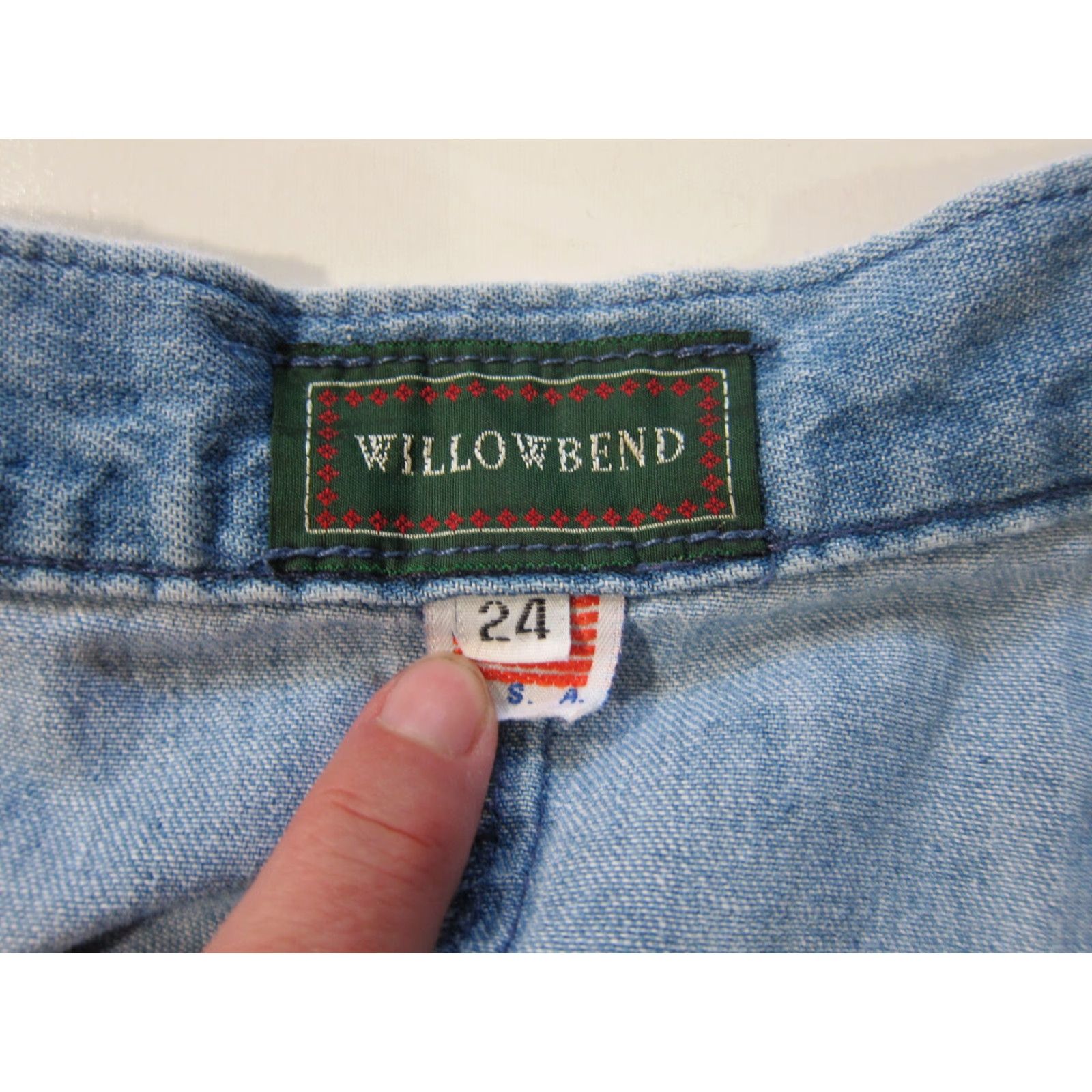 Denime Willowbend Denim 100% Cotton Lightwash Button Down Maxi Pocket Skirt Women 24 Blue Denim Vintage Licensed? Size 42" / US 20 - 3 Thumbnail
