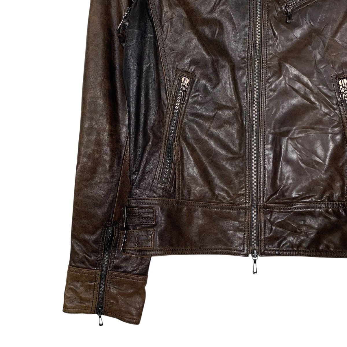 Tete Homme Tete Homme Biker Leather Jacket Size US S / EU 44-46 / 1 - 3 Thumbnail