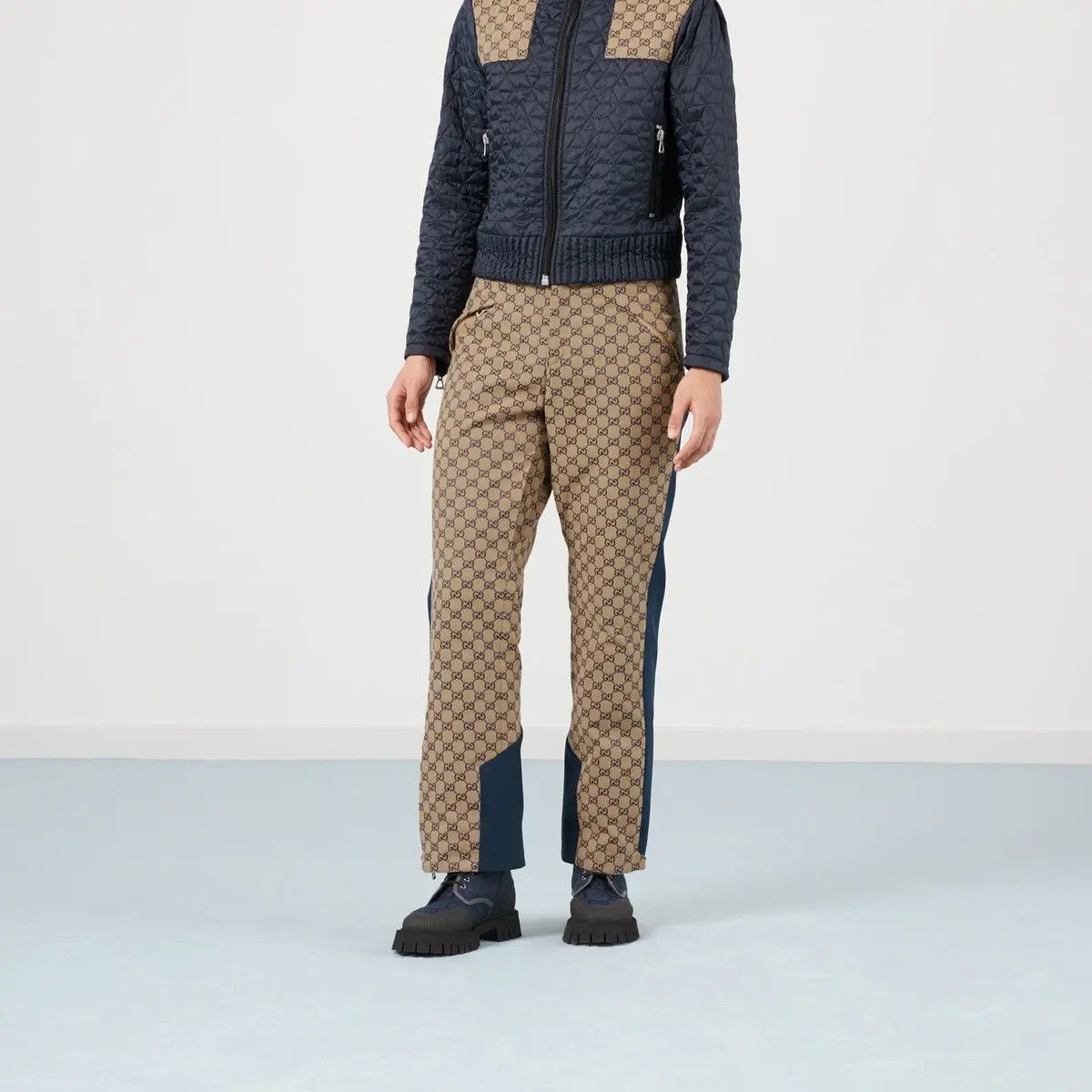 Gucci o1mt1gz0825 GG Canvas Pant in Beige/Blue Size US 28 / EU 44 - 5 Thumbnail