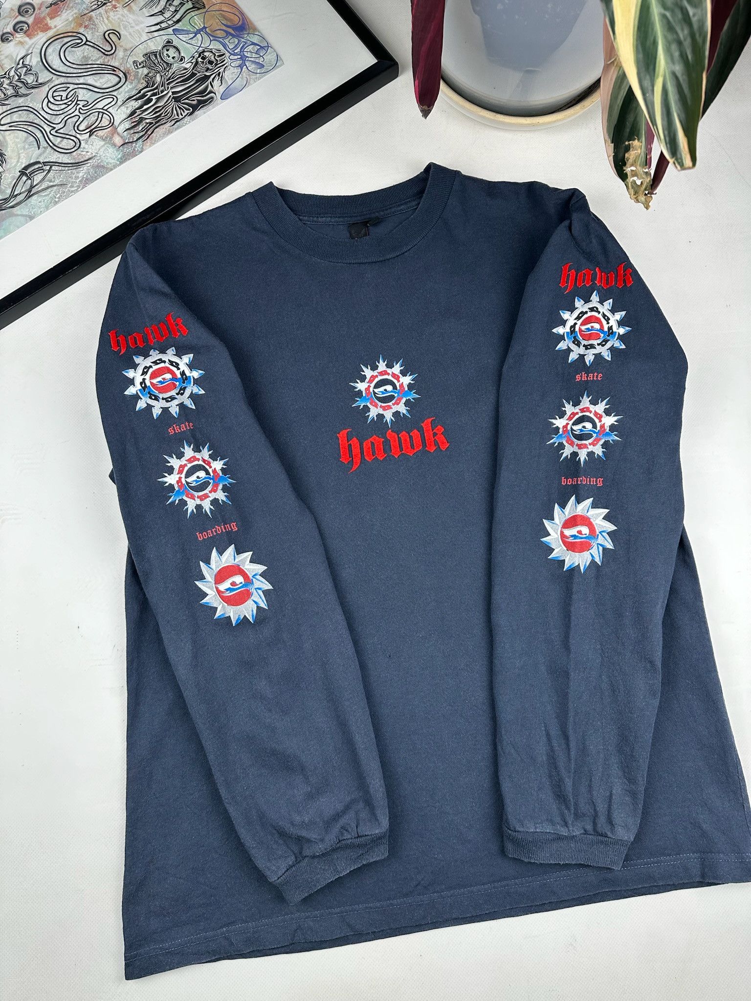 Hook-Ups Tony hawk Skateboards Vintage Skate Longsleeve blind Size US M / EU 48-50 / 2 - 2 Thumbnail