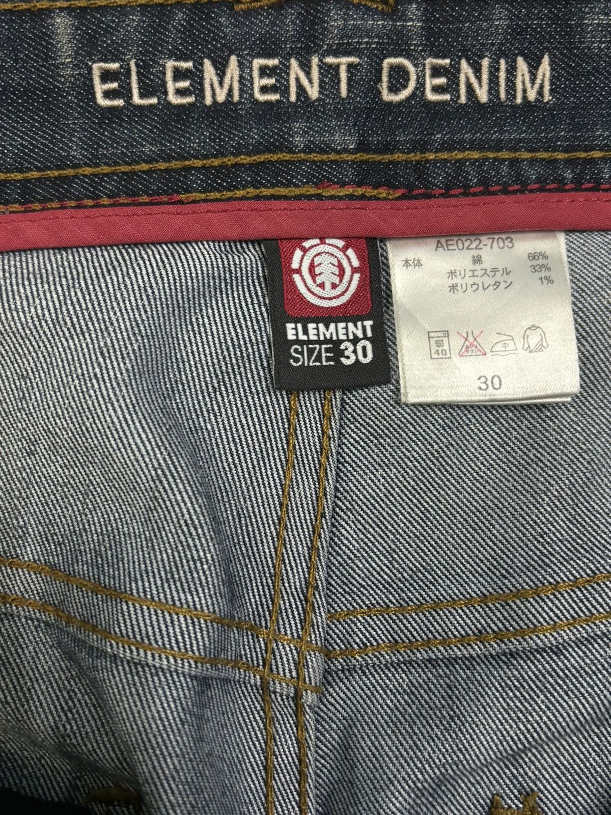 Element Vintage Element Faded Slim Straight Curved Distressed Jeans Size US 31 - 22 Thumbnail