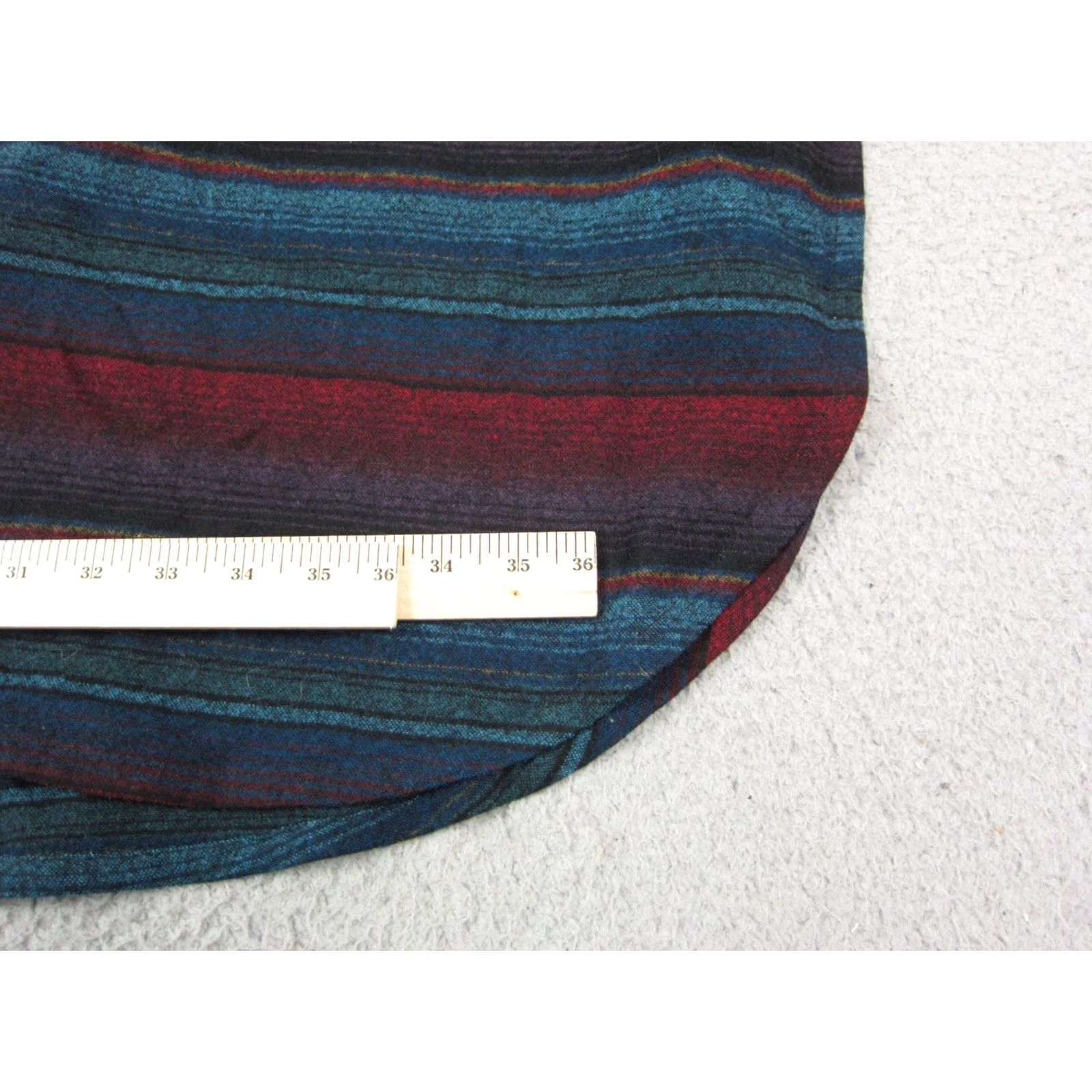 Vintage Vintage Texas Body Hangings Poncho Shawl Wool Blue Striped Knit One Size Women 80s 90s Size ONE SIZE - 7 Thumbnail