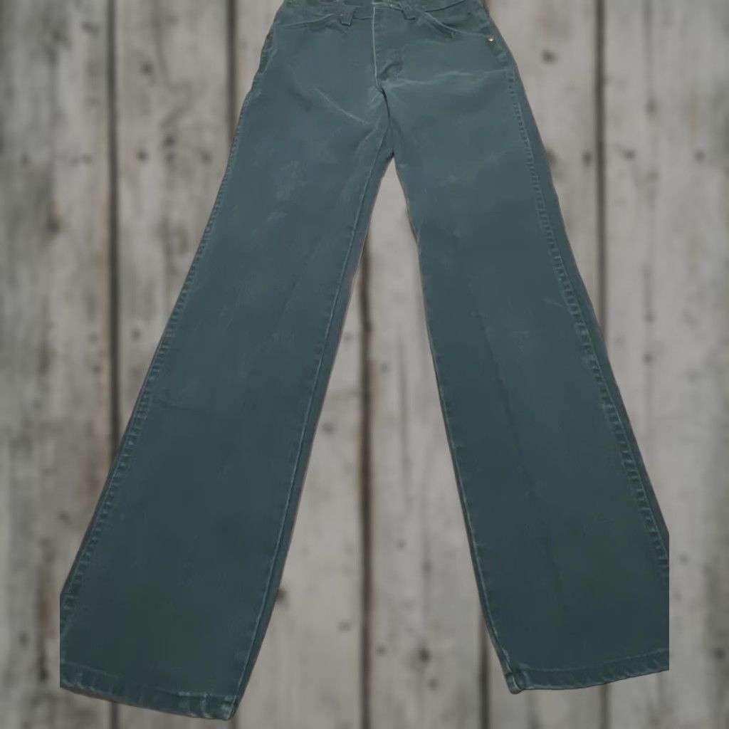 Wrangler VINTAGE Wrangler Jeans 26x30 Green 936NTG Western Cowboy 936 Straight Men Size US 26 / EU 42 - 1 Thumbnail