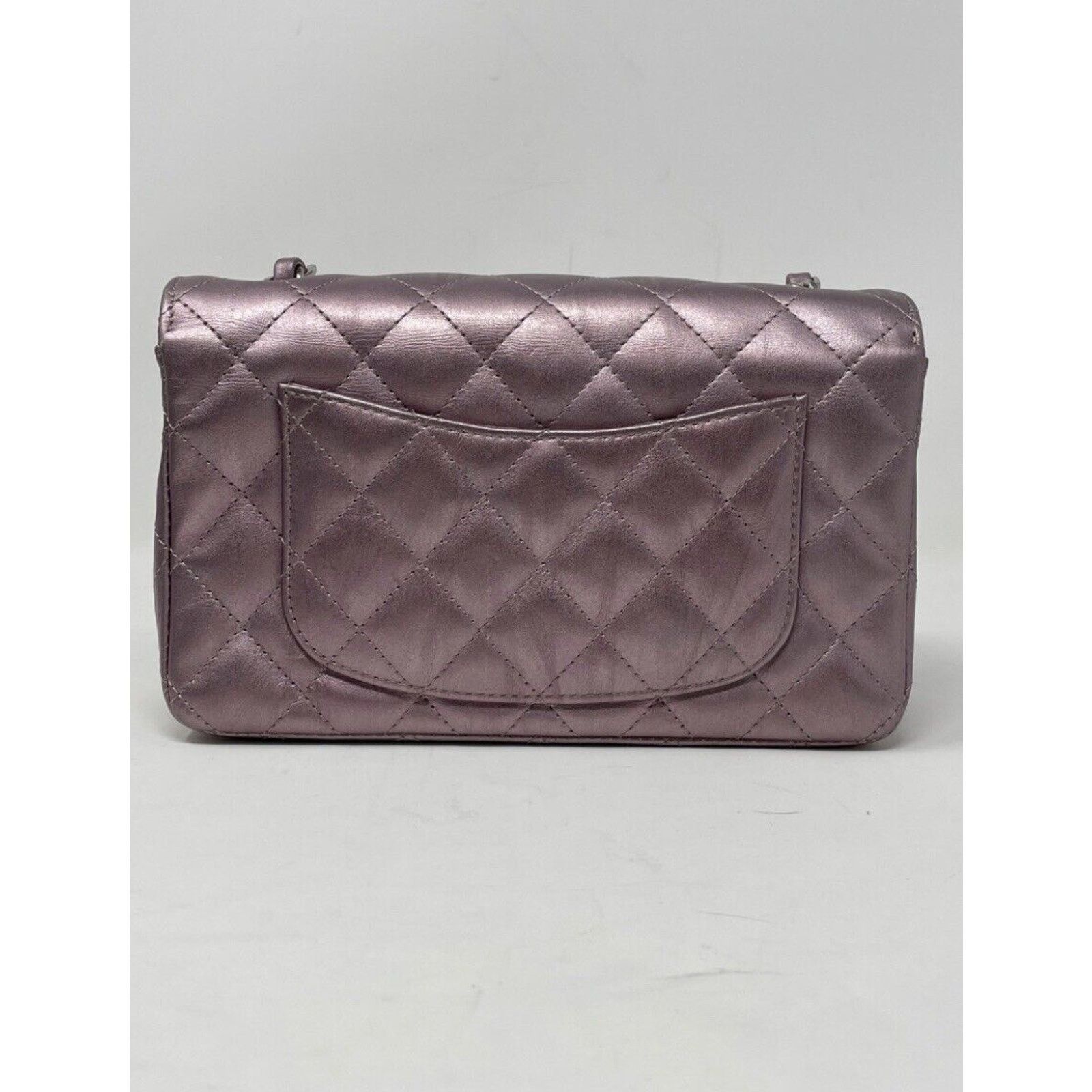 Chanel Mini Rectangular Classic Purple Iridescent Calfskin Flap Size ONE SIZE - 5 Thumbnail