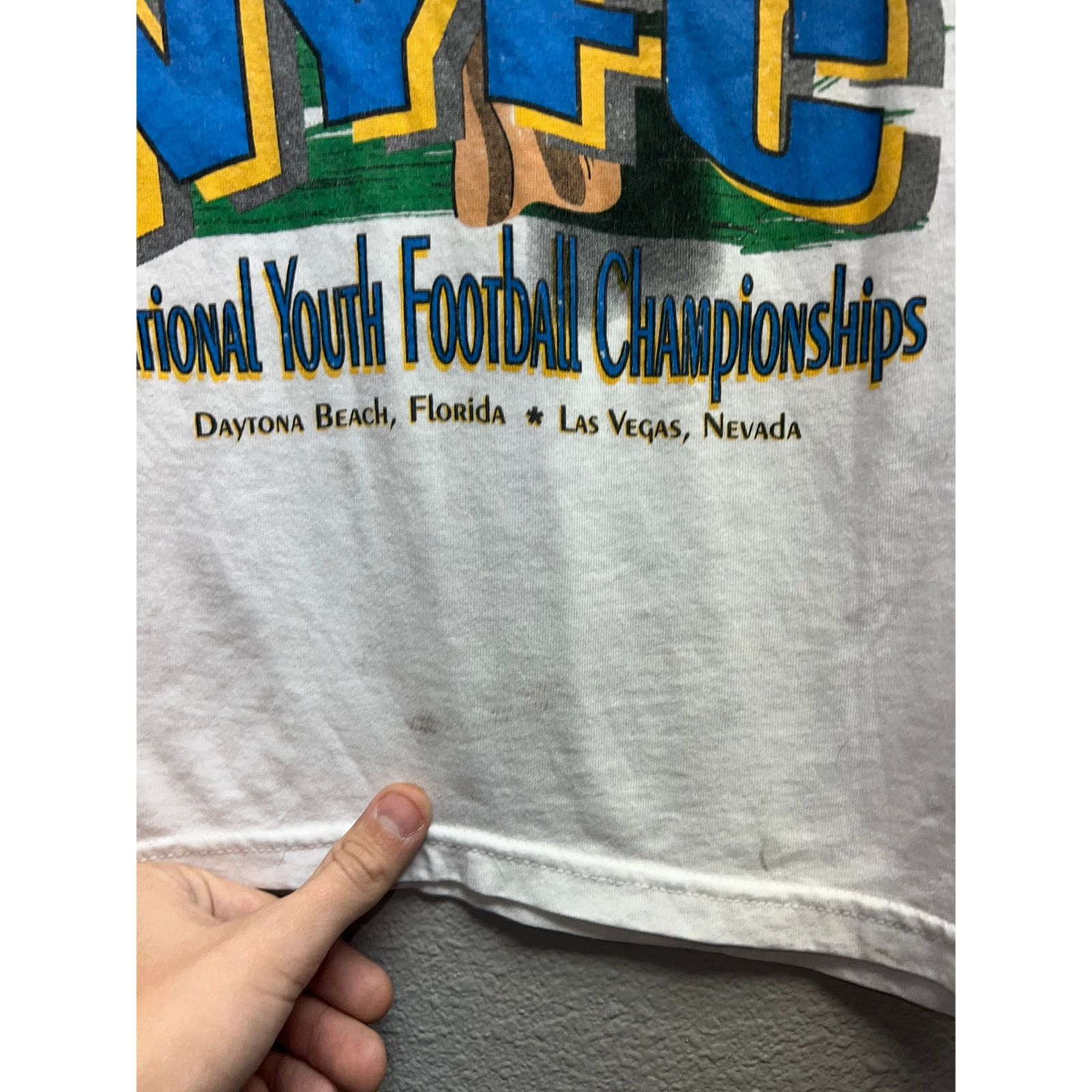 Hanes Vintage National Youth Football Champs Shirt 2000 Tee Medium Size US M / EU 48-50 / 2 - 5 Thumbnail