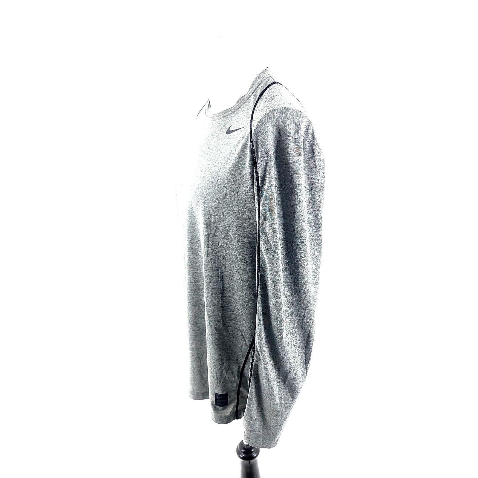 Nike Nike Pro Dri-fit Fitted Medium Gray Crew Neck Long Sleeve T- Size US M / EU 48-50 / 2 - 4 Thumbnail