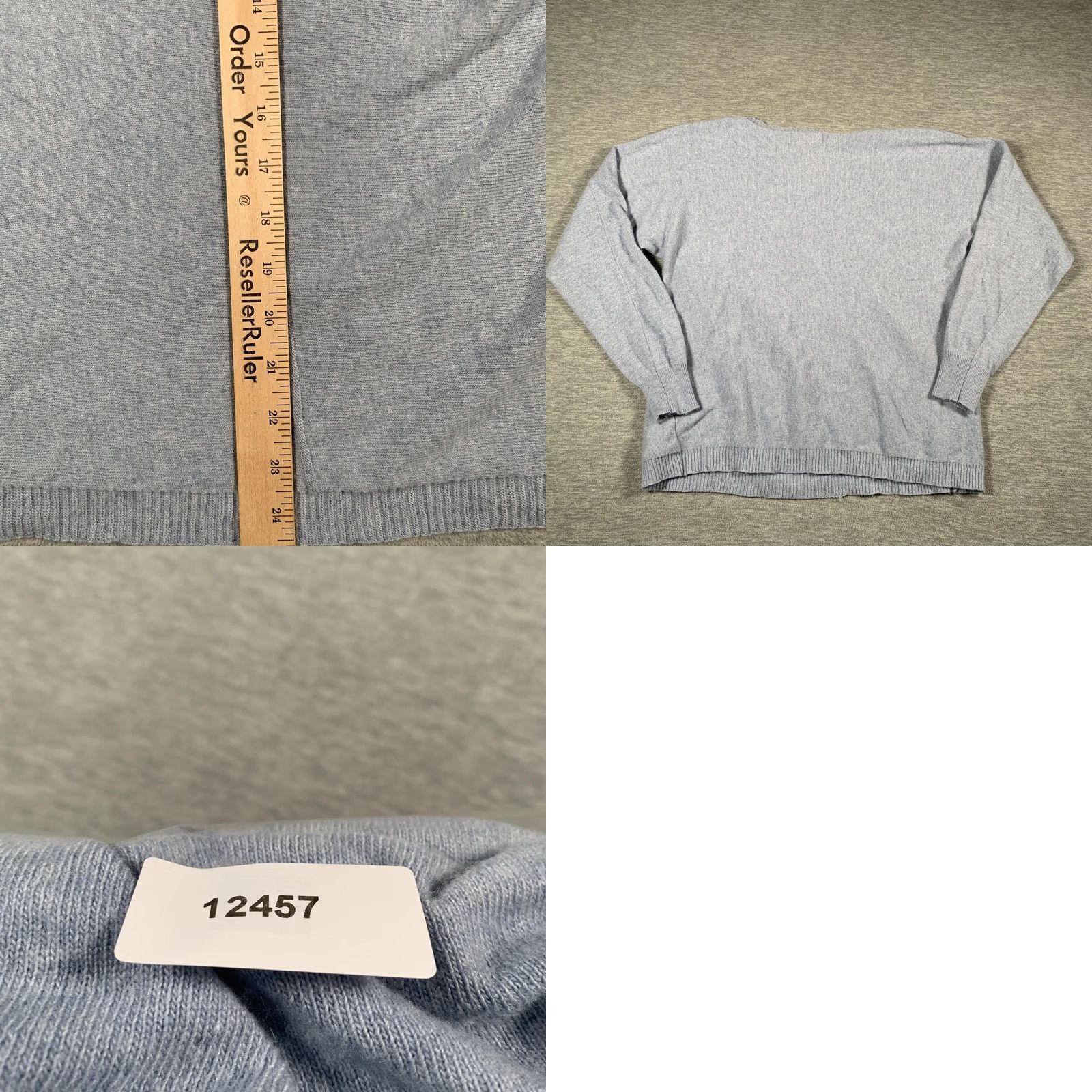 Vintage BIANCO&BLU Sweater Crewneck Womens Large Blue Wool Cashmere Blend Made in Italy Size L / US 10 / IT 46 - 8 Thumbnail