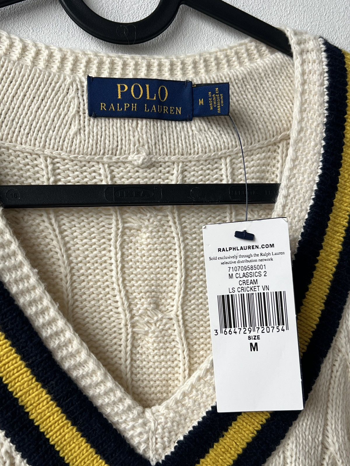 Polo Ralph Lauren NWT Polo Ralph Lauren V-Neck Cricket Jumper Cotton Cashmere Size US M / EU 48-50 / 2 - 6 Thumbnail