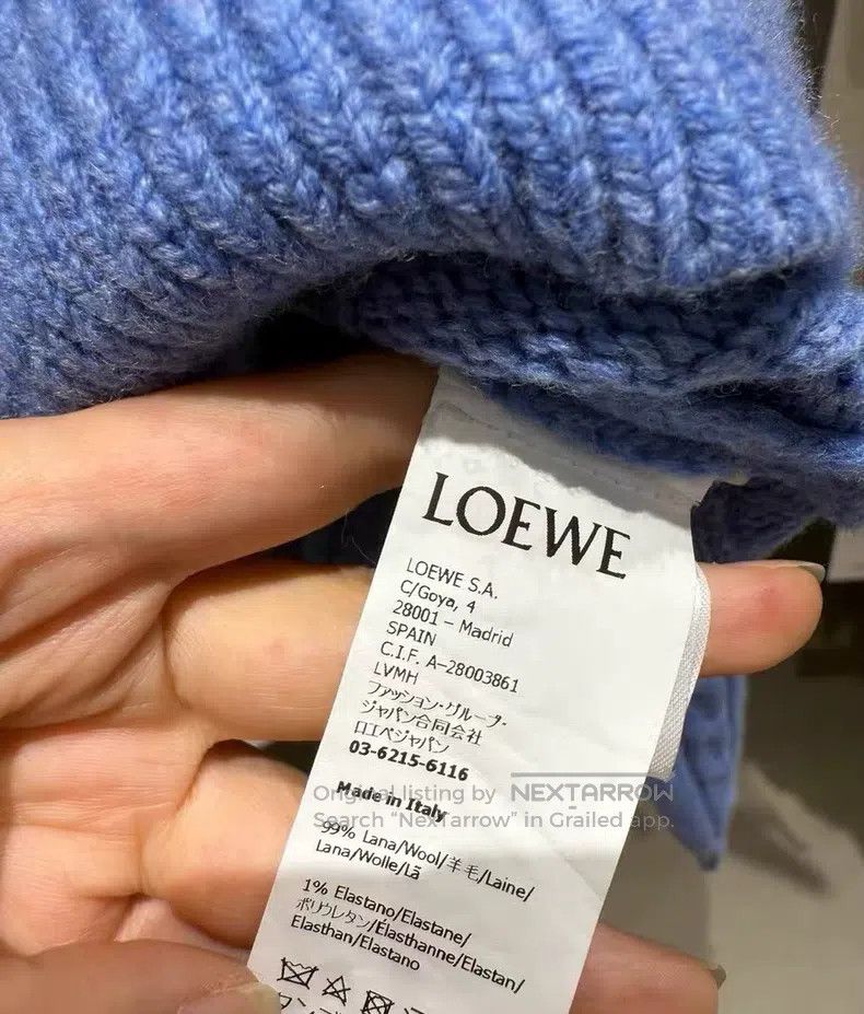 Loewe Loewe Blue Cable Knit Sweater Size XS / US 0-2 / IT 36-38 - 3 Thumbnail