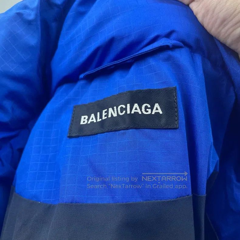 Balenciaga Balenciaga Blue Logo Puffer Jacket Size US S / EU 44-46 / 1 - 3 Thumbnail