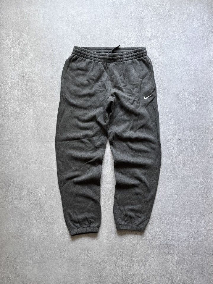 Nike × Vintage Vintage Nike Swoosh Baggy Cotton Track Pants Y2K M Size US 32 / EU 48 - 1 Thumbnail