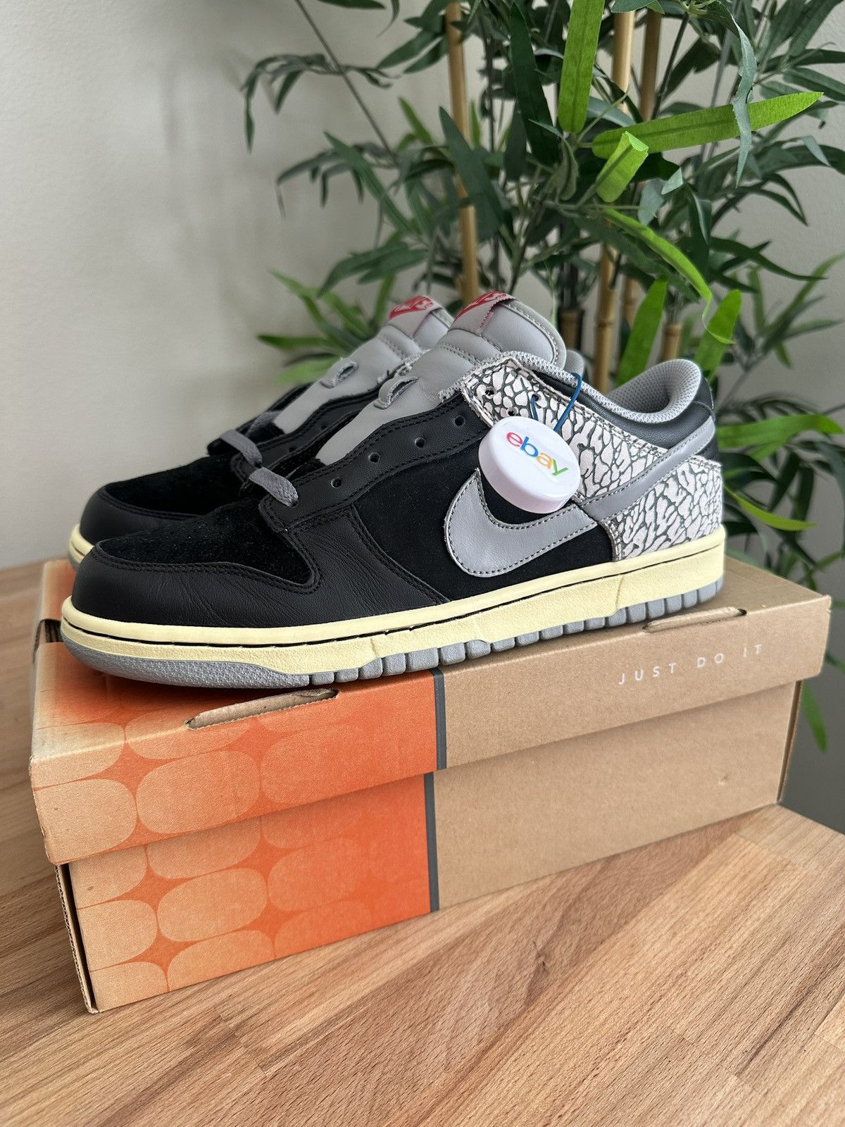 Nike Nike Dunk Low CL Jordan Pack Black Cement Size US 9 / EU 42 - 3 Thumbnail