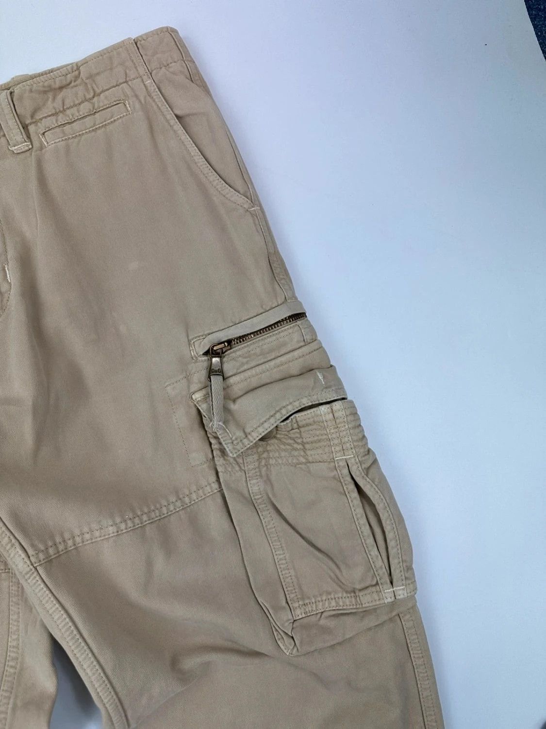 Dolce & Gabbana Dolce Gabbana SS2007 Beige Cargo Pants Plaque Baggy Size US 32 / EU 48 - 8 Thumbnail