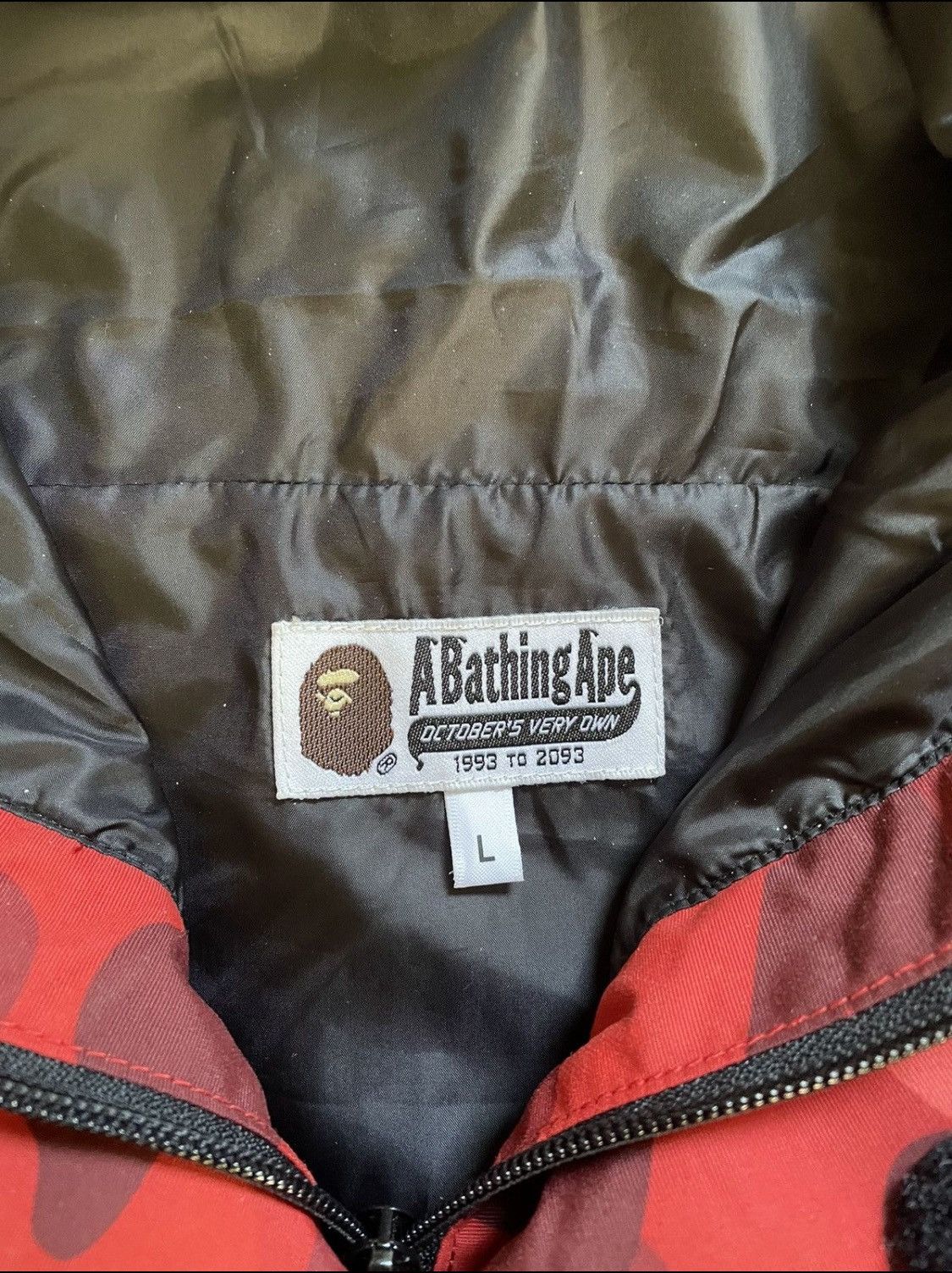 Bape × October's Very Own BAPE X OVO red camo jacket Size US L / EU 52-54 / 3 - 6 Thumbnail