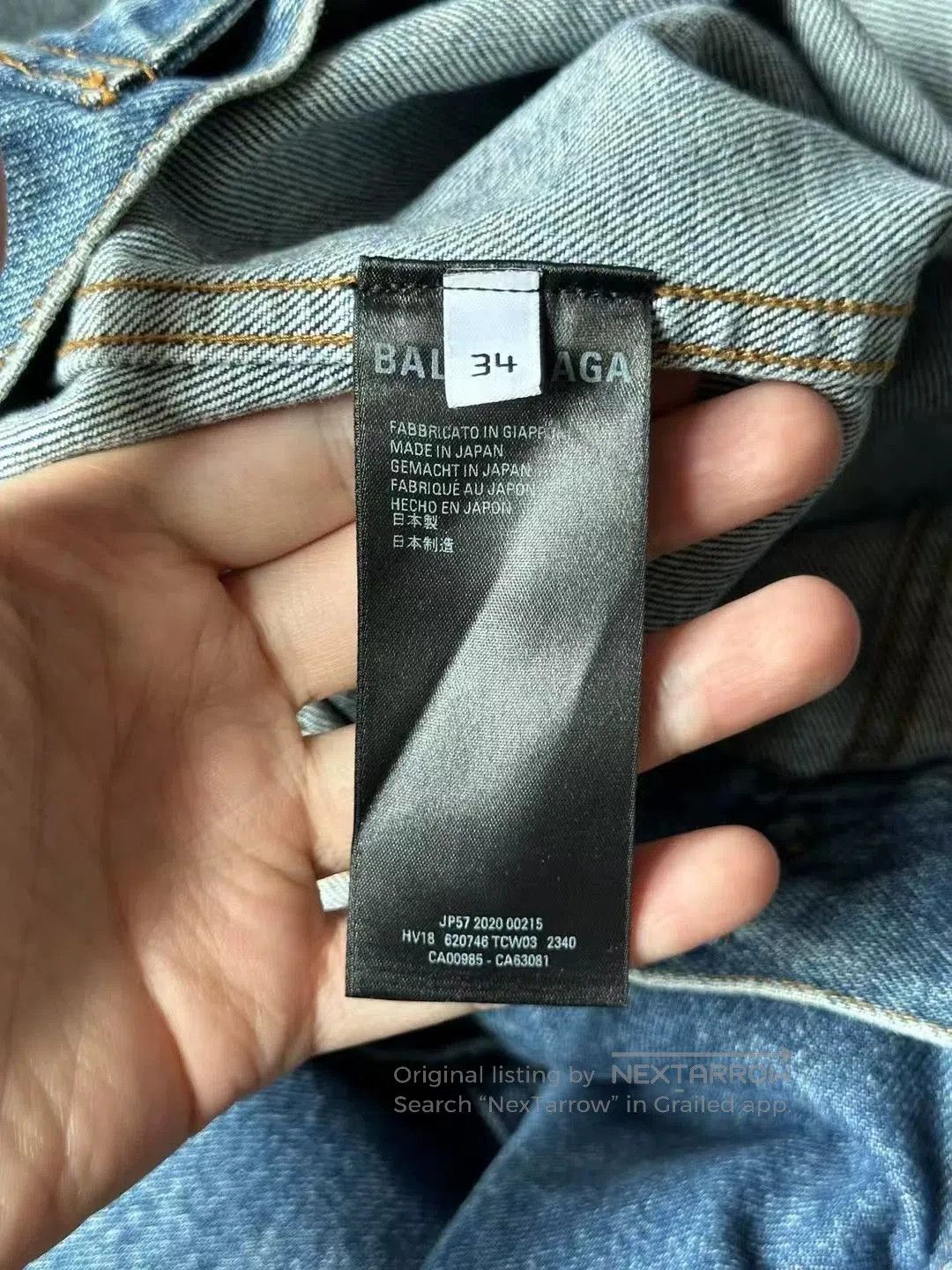 Balenciaga Balenciaga Denim Jacket with Embroidery. Size US XS / EU 42 / 0 - 4 Thumbnail