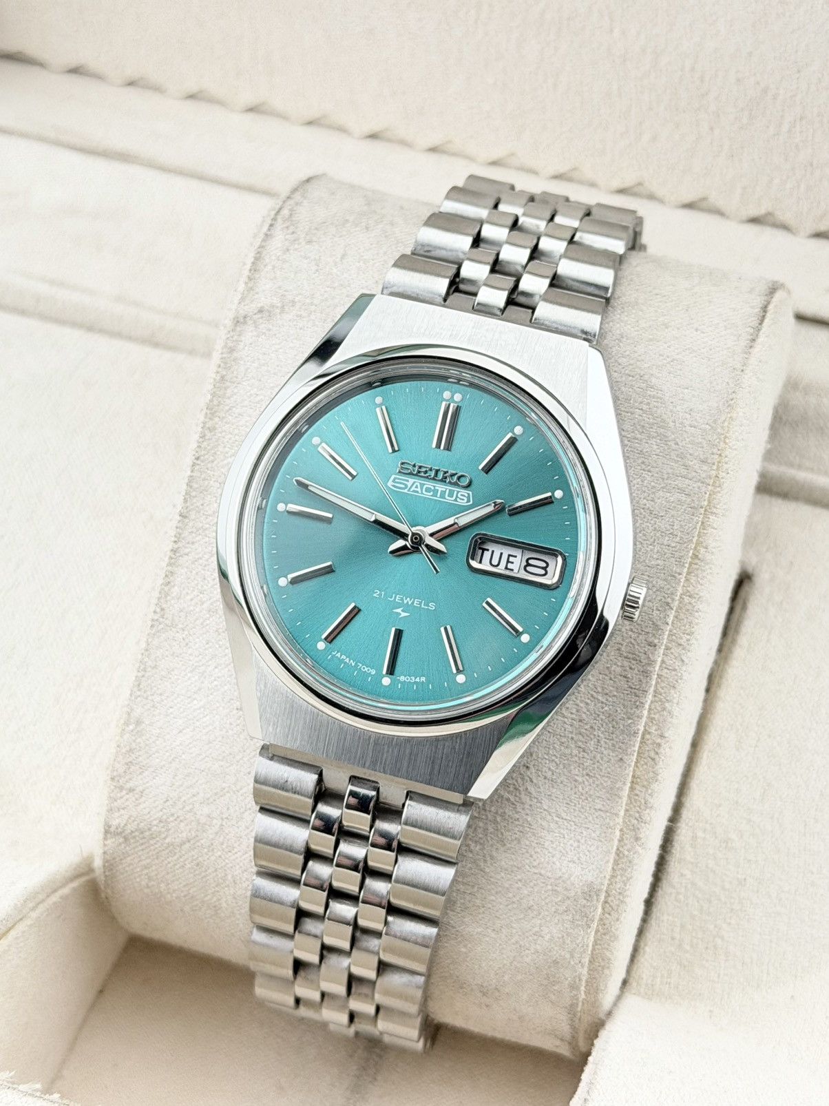 Seiko Seiko 5 Automatic Sea Green Dial 6309 Vintage Mens Watch Size 36 - 5 Thumbnail