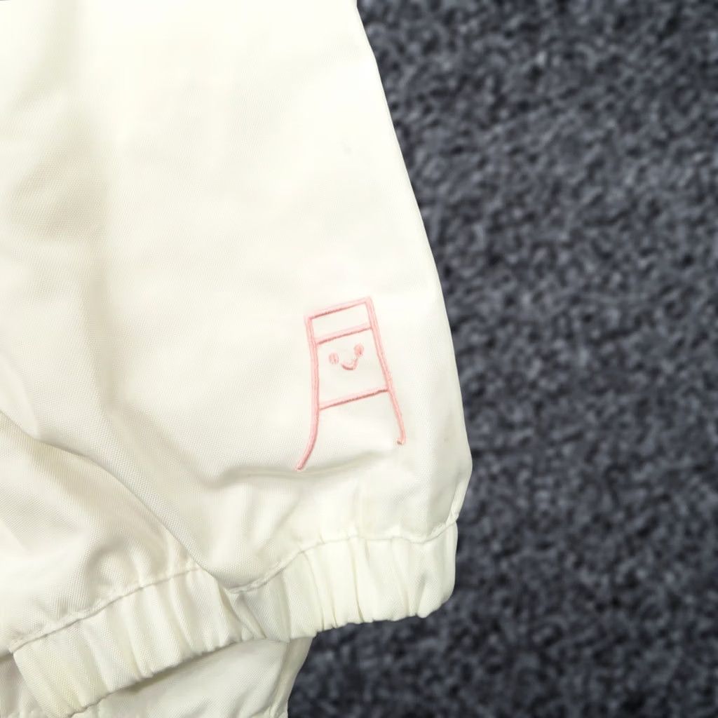 Market VINTAGE Tsuki Market Jacket Men Medium White 1/4 Zip Kangroo Pouch PewDiePie Merch Felix Jacket Size US M / EU 48-50 / 2 - 1 Thumbnail