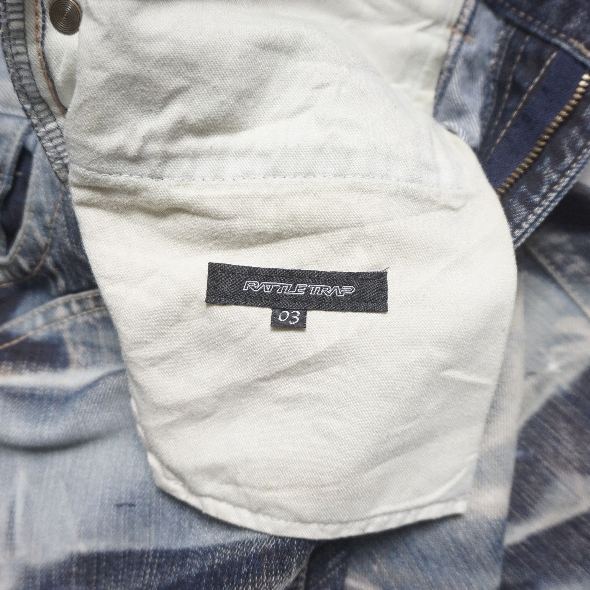 Japanese Brand Crazy distressed Rattle trap denim Size US 34 / EU 50 - 9 Thumbnail