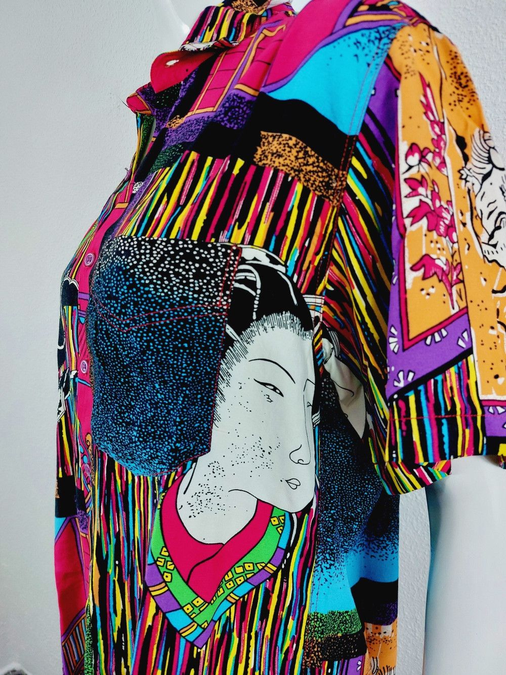 Marithe + Francois Girbaud Marithe + Francois Girbaud Dragon Tiger Boho Shirt Pants Set Size M / US 6-8 / IT 42-44 - 3 Thumbnail