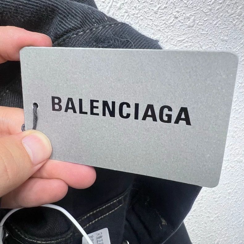 Balenciaga Balenciaga Black Denim Jacket with Logo Size US M / EU 48-50 / 2 - 7 Thumbnail