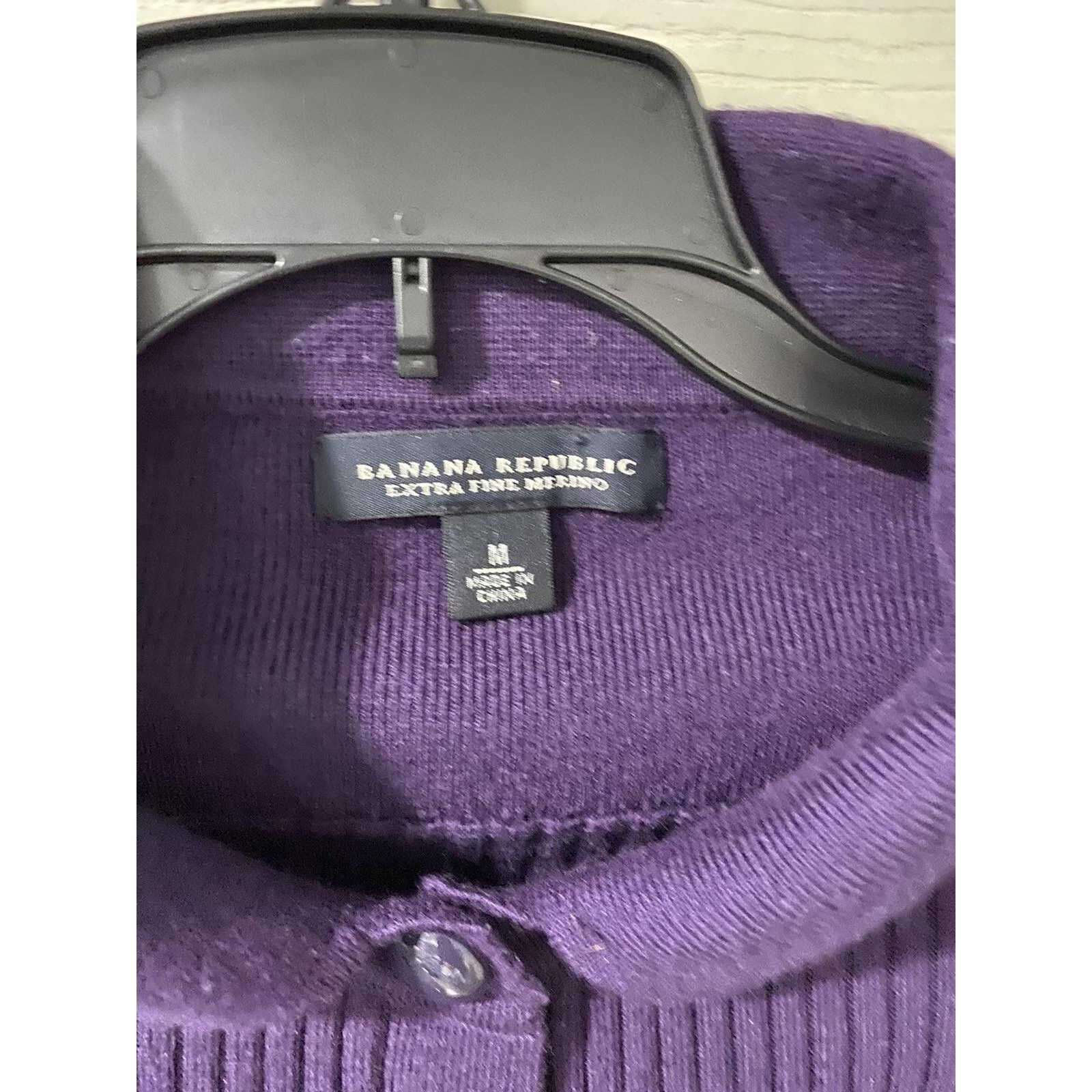 Banana Republic Banana Republic Merino wool Purple Cardigan butons M A001362 Size M / US 6-8 / IT 42-44 - 3 Thumbnail