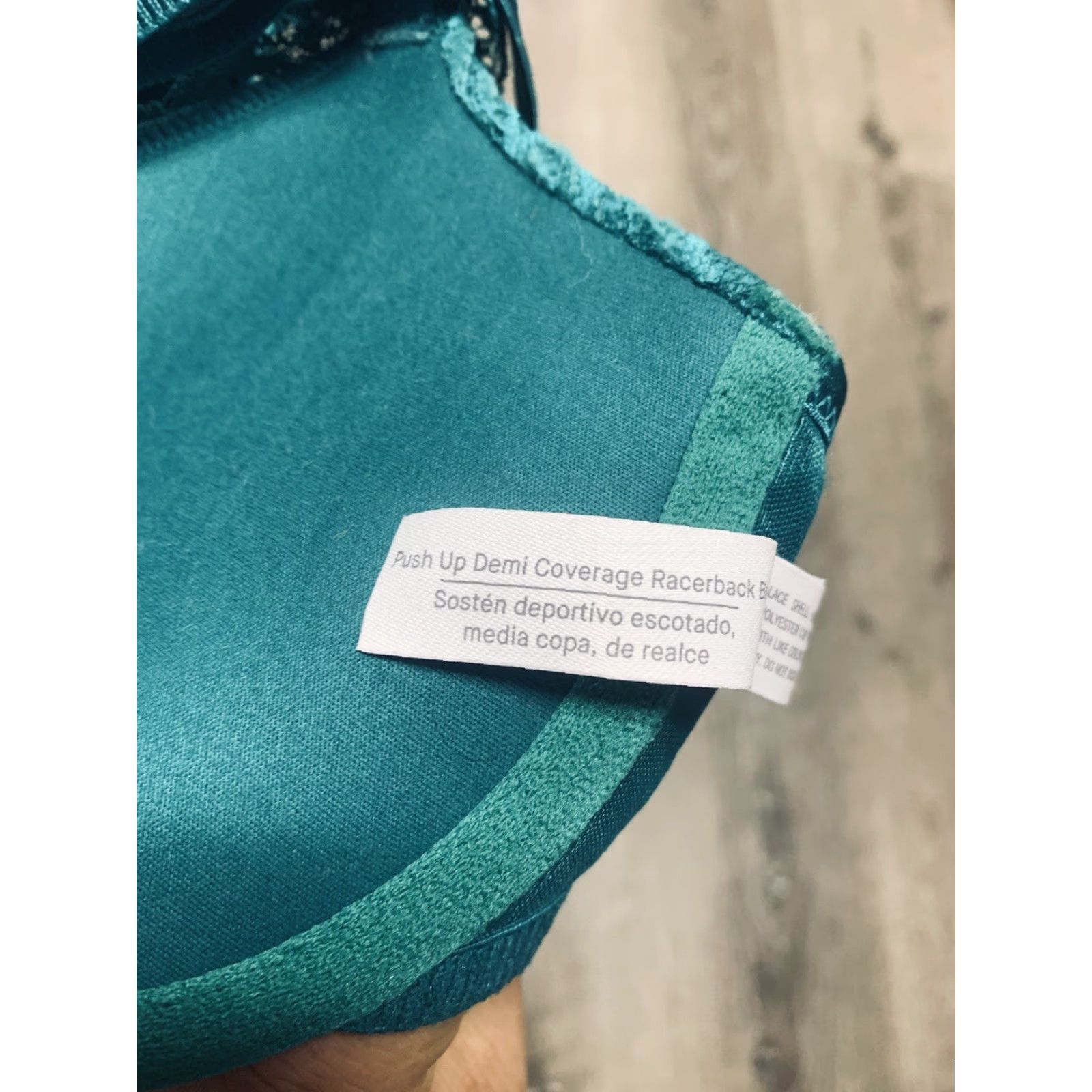 Vintage Auden Green Push Up Demi Coverage Racerback Front Close Bra Women’s 32A Lined Underwire Lace Shirt? Size ONE SIZE - 4 Thumbnail
