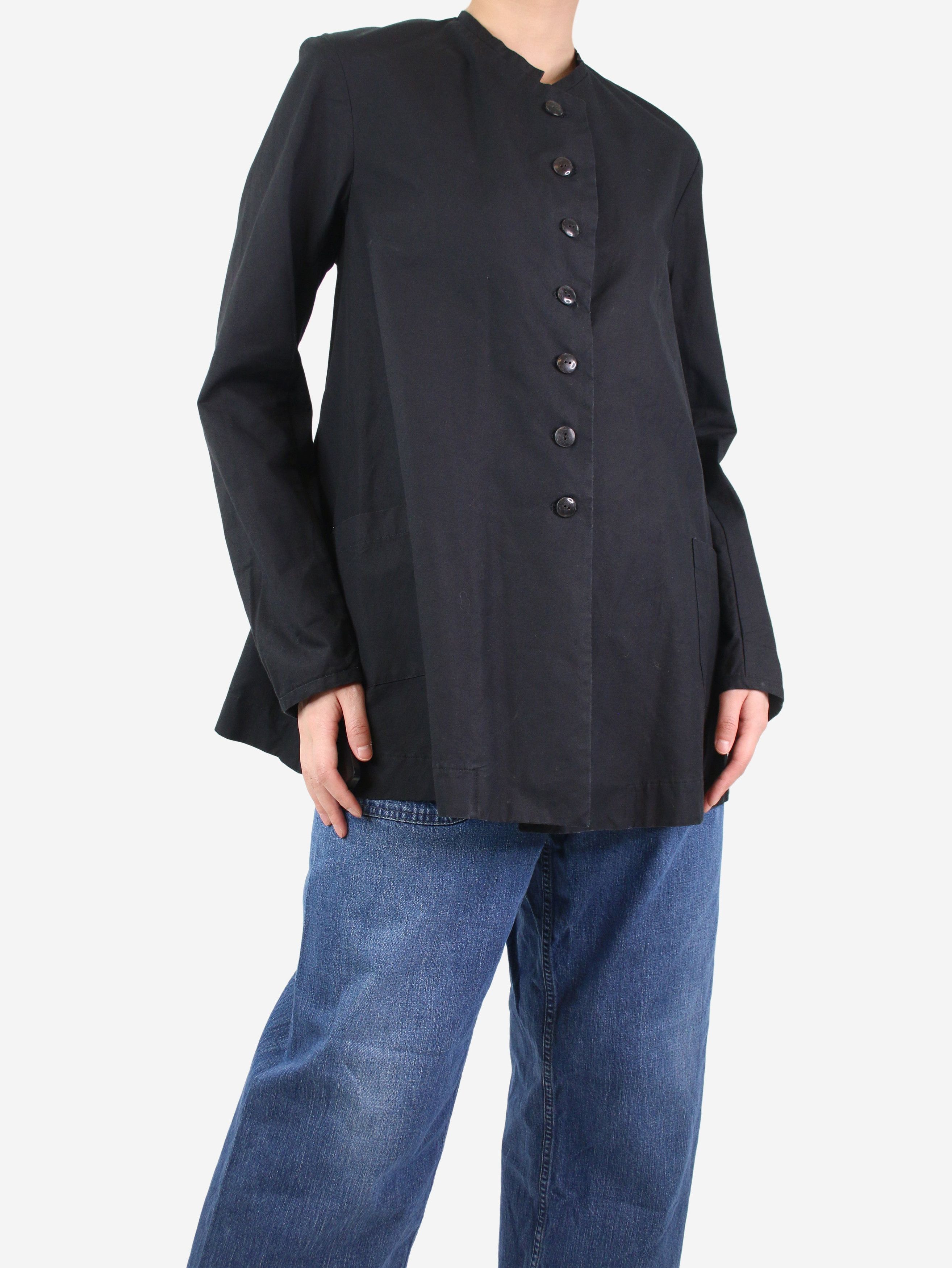 image of Ricorrrobe Black Fine Cotton Jacket - Size M, Women's