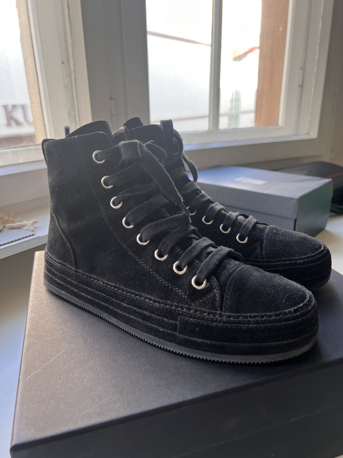 Ann Demeulemeester Ann Demeulemeester Raven High-Top Sneaker Size US 9 / IT 39 - 5 Thumbnail