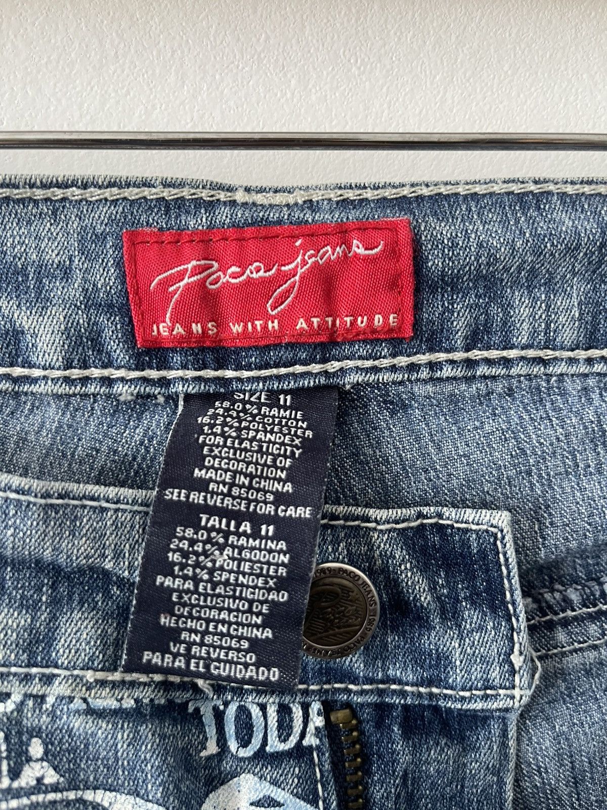 Vintage Rare Vintage PACO JEANS Flare Bootcut Denim Hip Hop Style Size US 30 / EU 46 - 9 Thumbnail