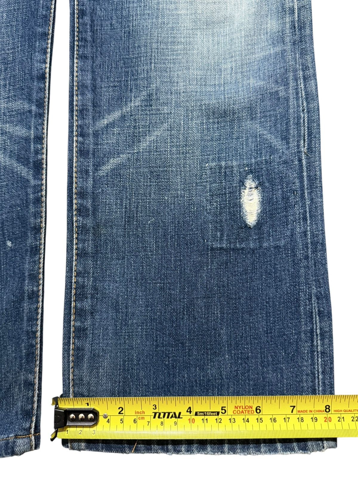 Sugar Cane Vintage Japanese Brand Faded Wash Clawmark Distress Loose Size US 29 - 16 Thumbnail
