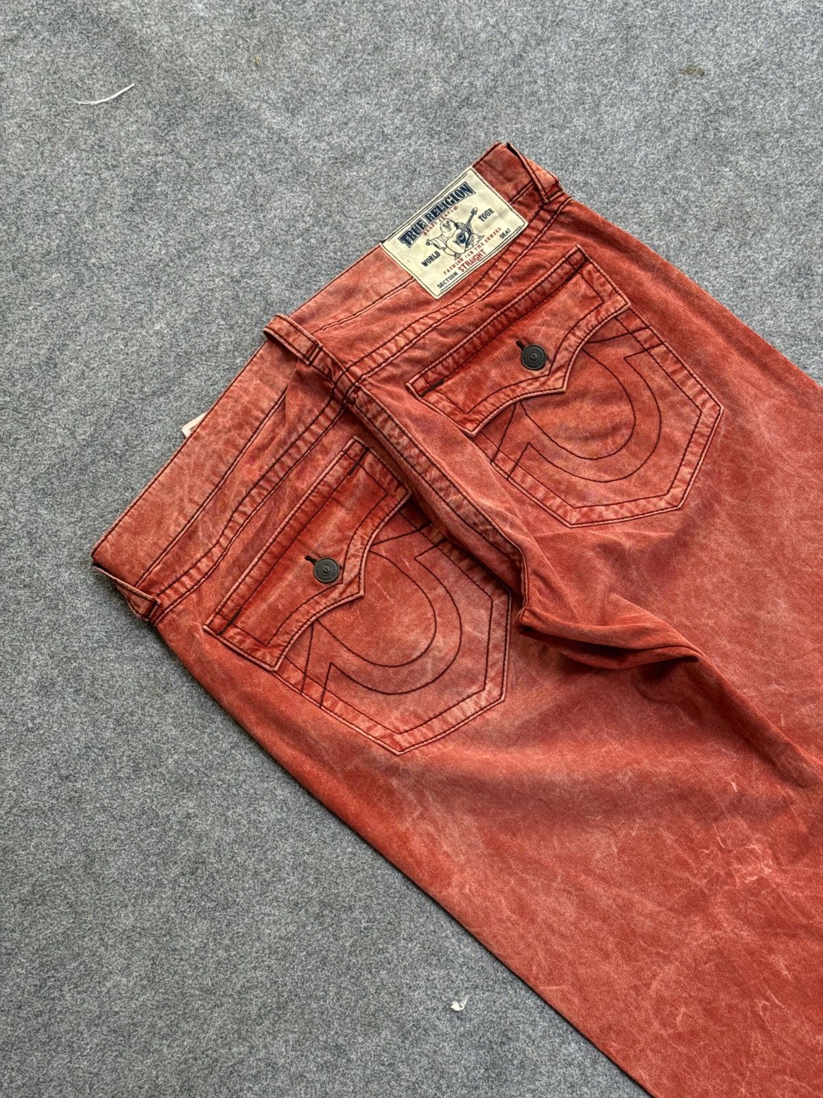 True Religion Vintage Y2k Red True Religion Jeans Size US 38 / EU 54 - 2 Thumbnail