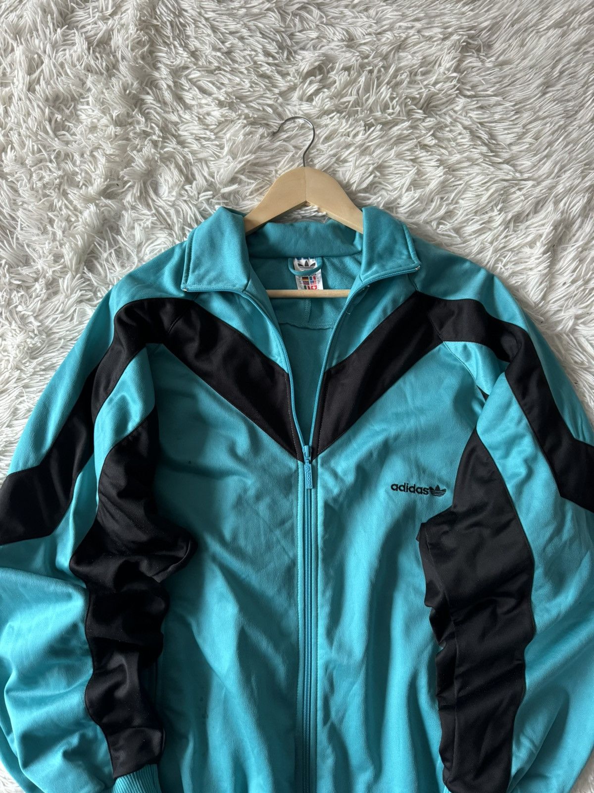 Adidas × Vintage Crazy Adidas Turquoise Vintage Retro 90s Zip Track Suit Size US M / EU 48-50 / 2 - 8 Thumbnail