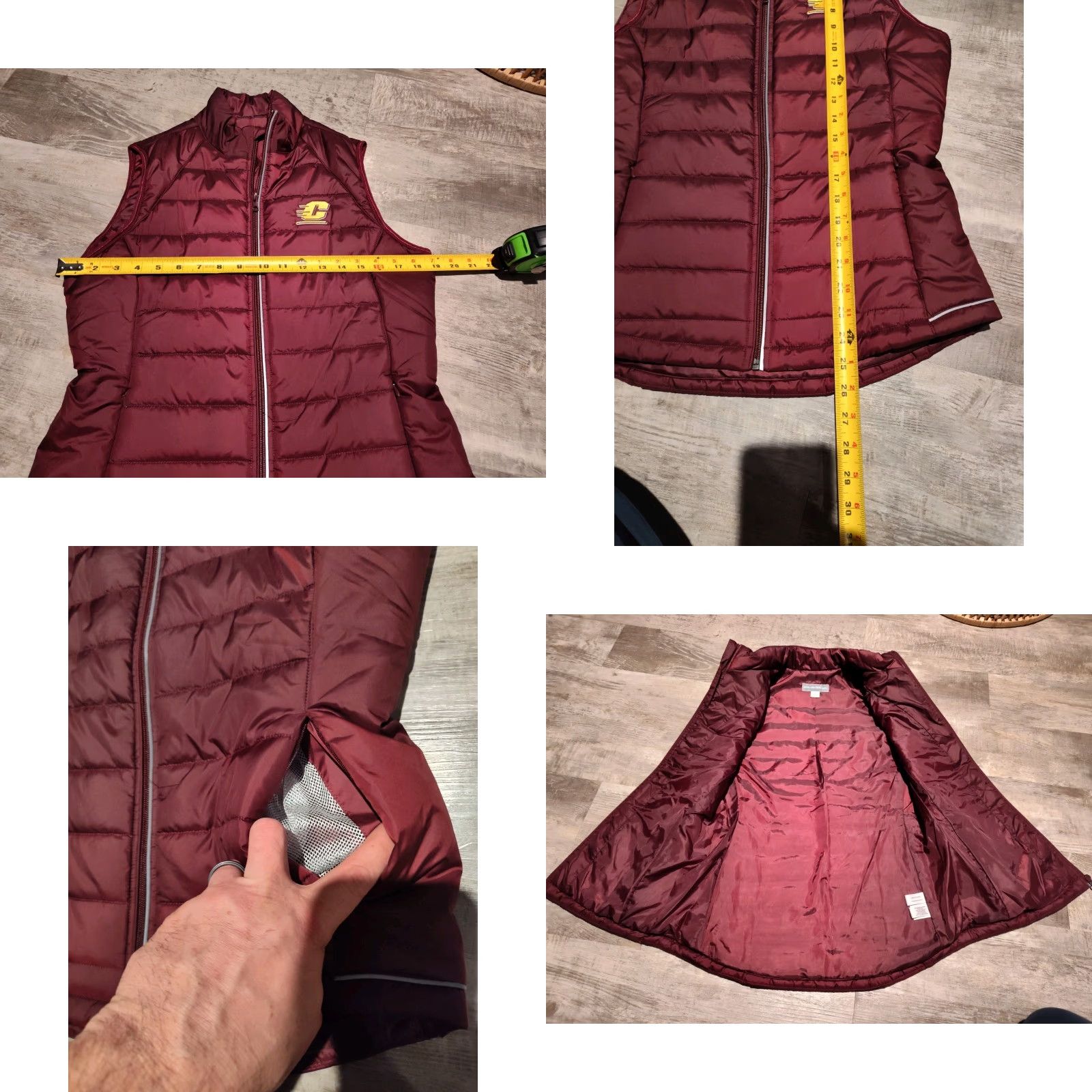 Cutter & Buck Cutter & Buck Weathertec Central Michigan University CMU Womens Puffer Vest EUC Size S / US 4 / IT 40 - 8 Thumbnail
