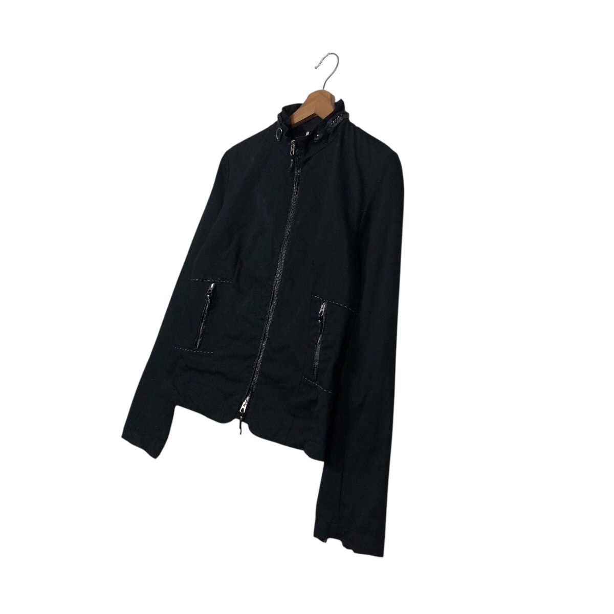 Vintage 📌Vintage Cropped Biker Jacket Visconf Made in Italy Size US M / EU 48-50 / 2 - 3 Thumbnail