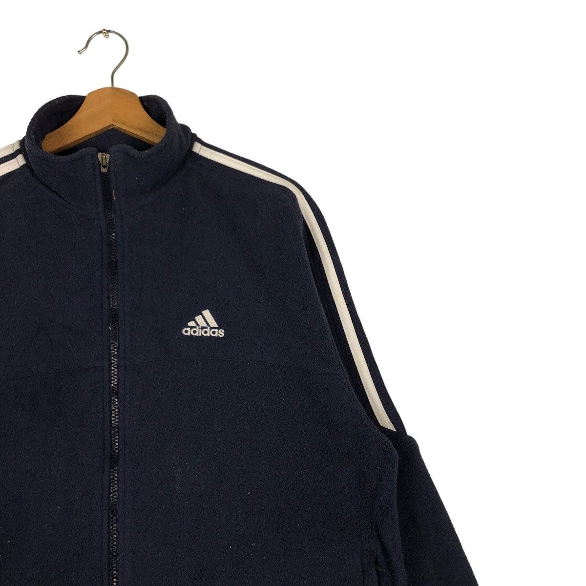 Adidas 🔥Training Wear Zipper Fleece Jacket Adidas Big Logo Size US L / EU 52-54 / 3 - 6 Thumbnail