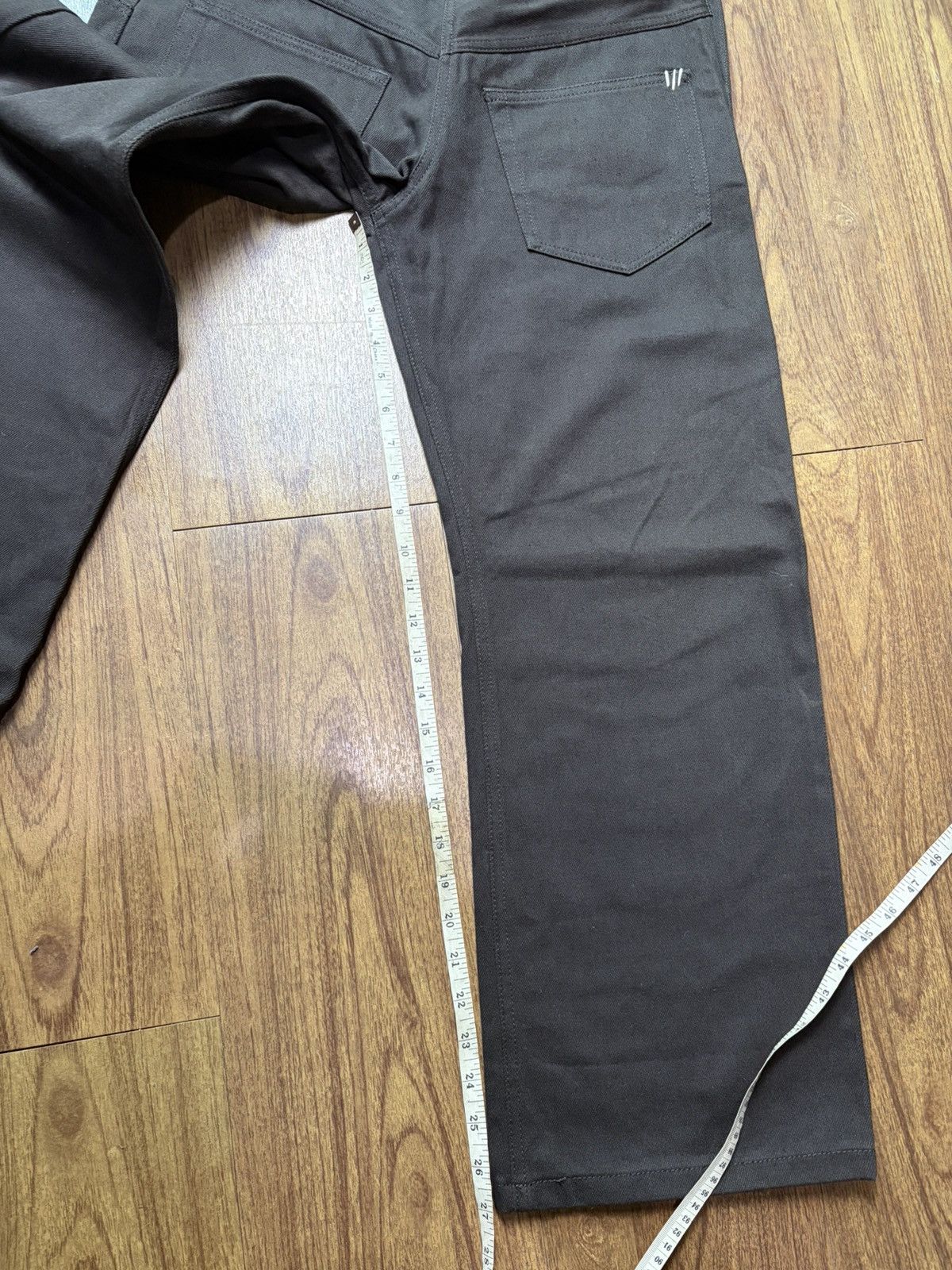 Yohji Yamamoto FREE TAX! 90s Asymmetrical Sideways Wide Leg Denim Pants Size US 31 - 11 Thumbnail