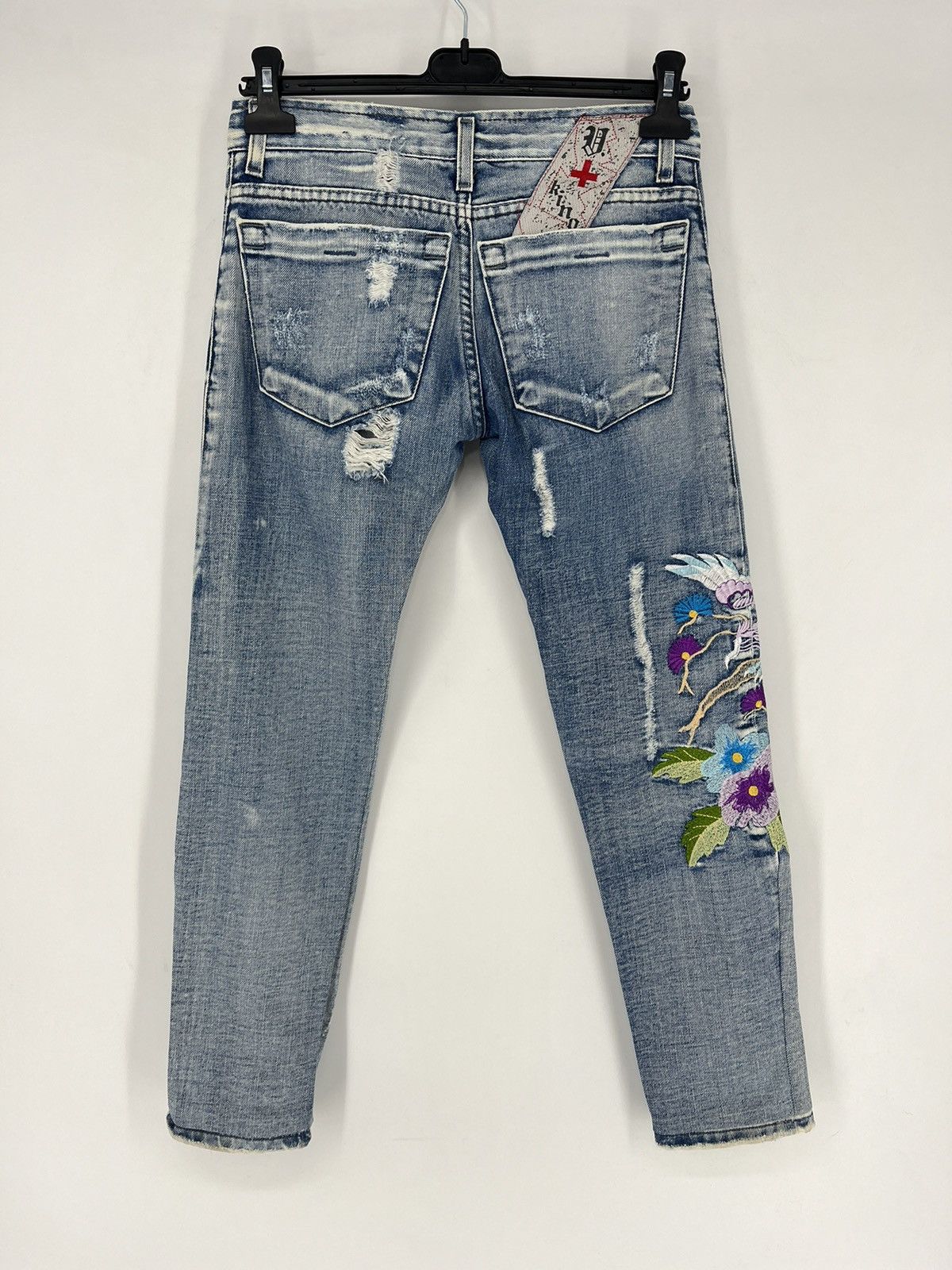 Vintage Rare Men's Jeans With Embroidered Flowers Japanese Brand Size US 28 / EU 44 - 10 Thumbnail