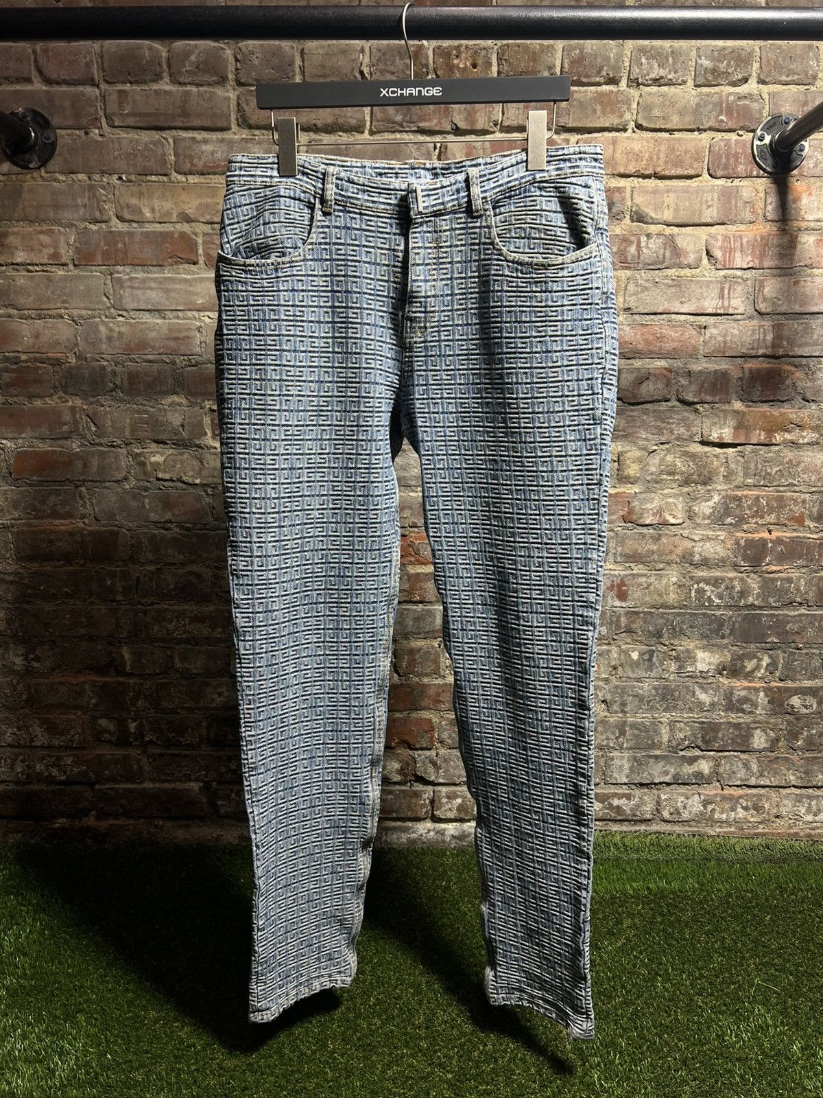 Givenchy Givenchy 4G Jacquard Denim Jeans Size US 33 - 1 Thumbnail