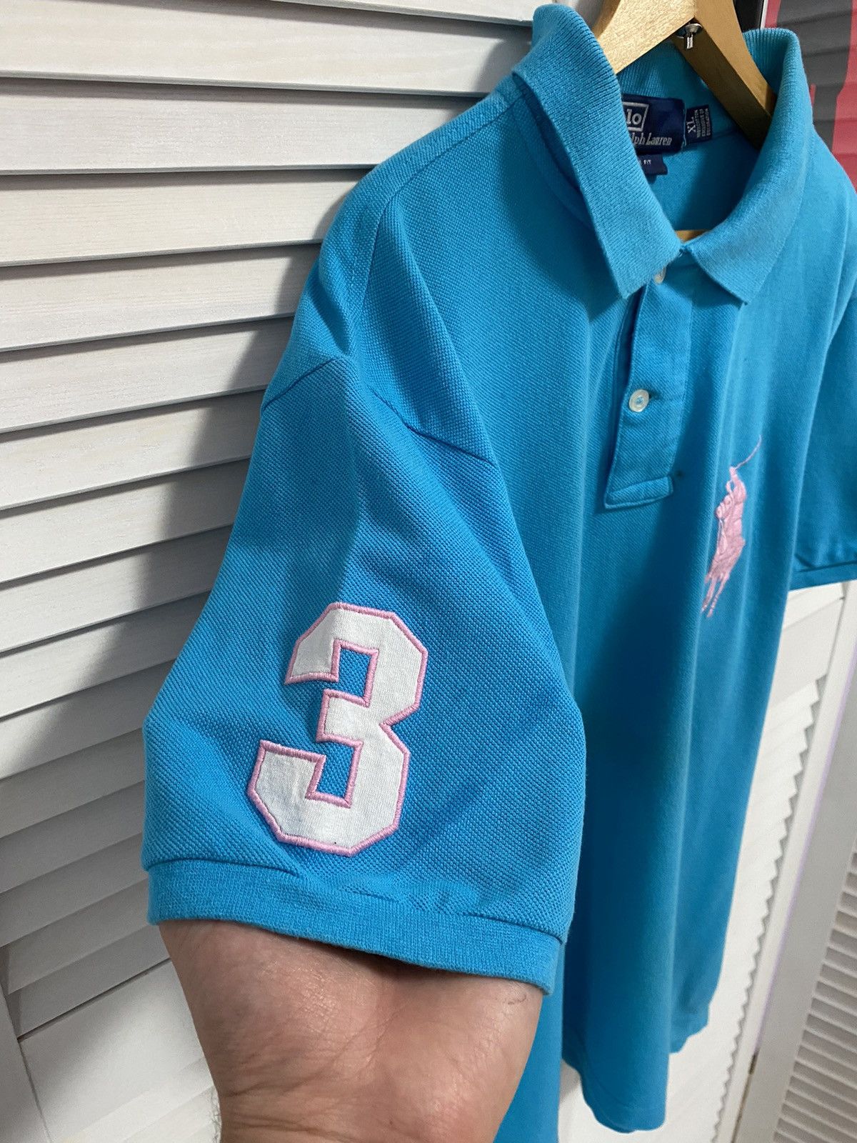 Polo Ralph Lauren × Ralph Lauren Vintage Shirt Polo Ralph Lauren Big Pony Number ChiefKeef Size US XL / EU 56 / 4 - 3 Thumbnail